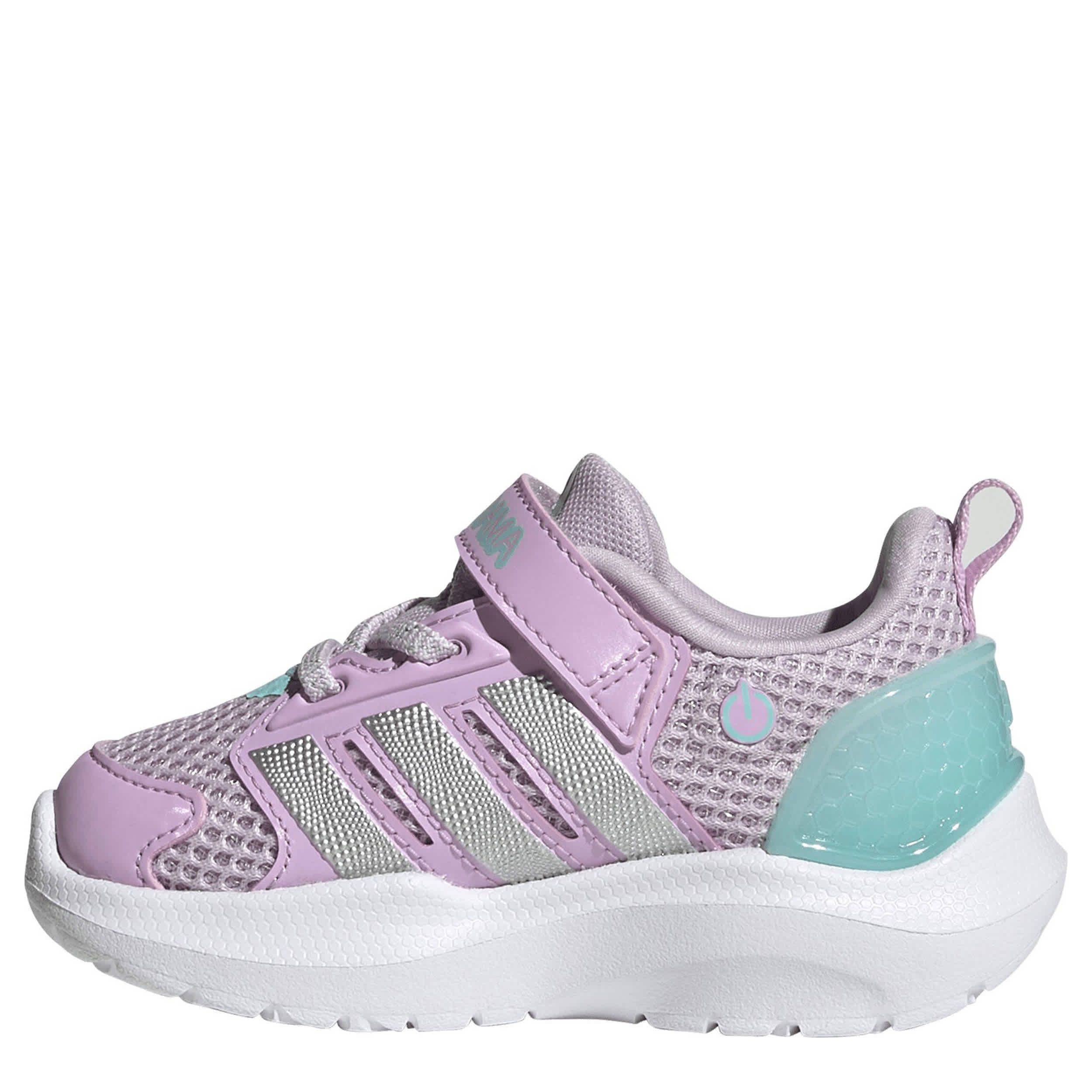 ADIDAS-GIRLS TODDLER LIGHTORAMA RNR SNEAKER-LILAC & SILVER