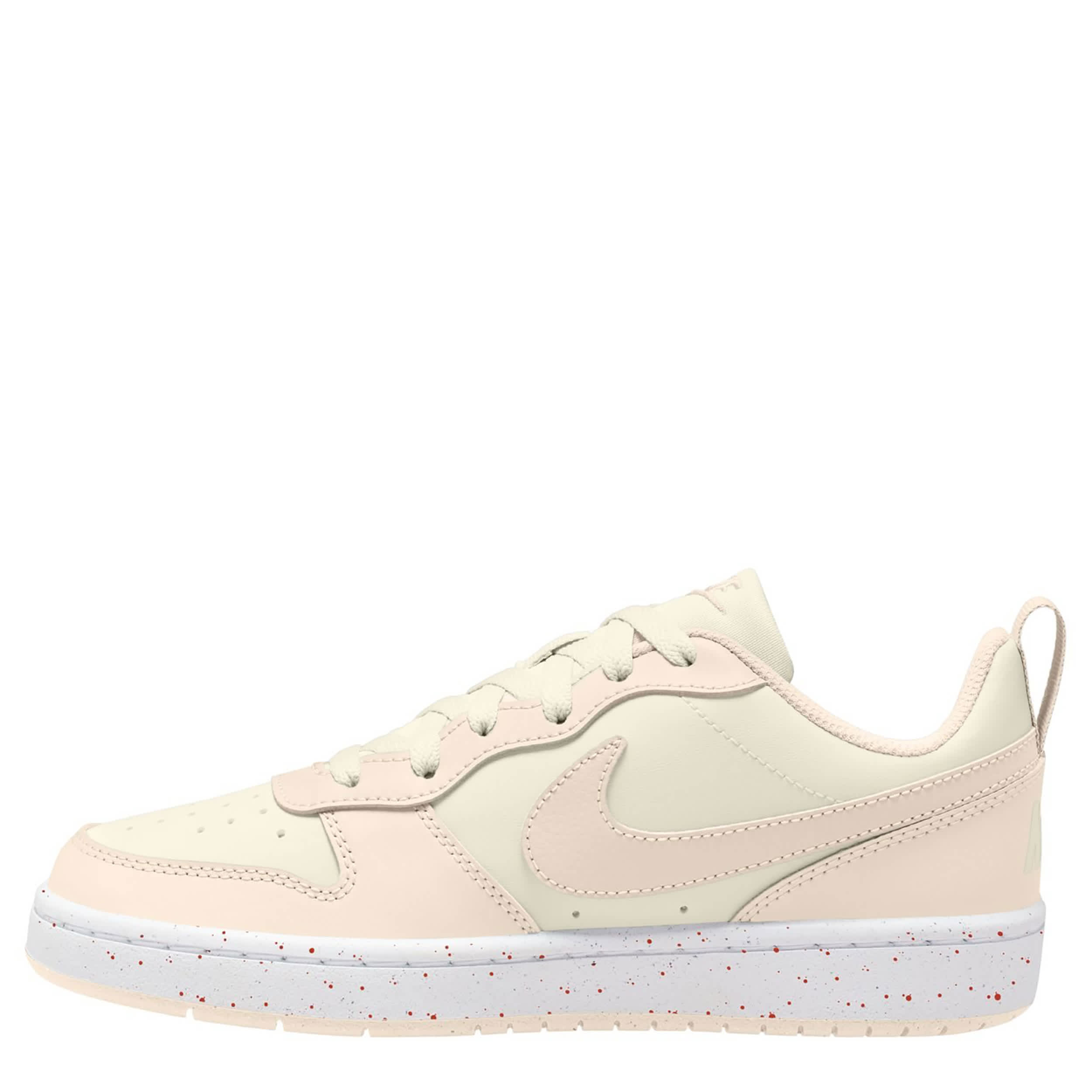NIKE-GIRLS BIG KID COURT BOROUGH SNEAKER-OFF WHITE & WHITE