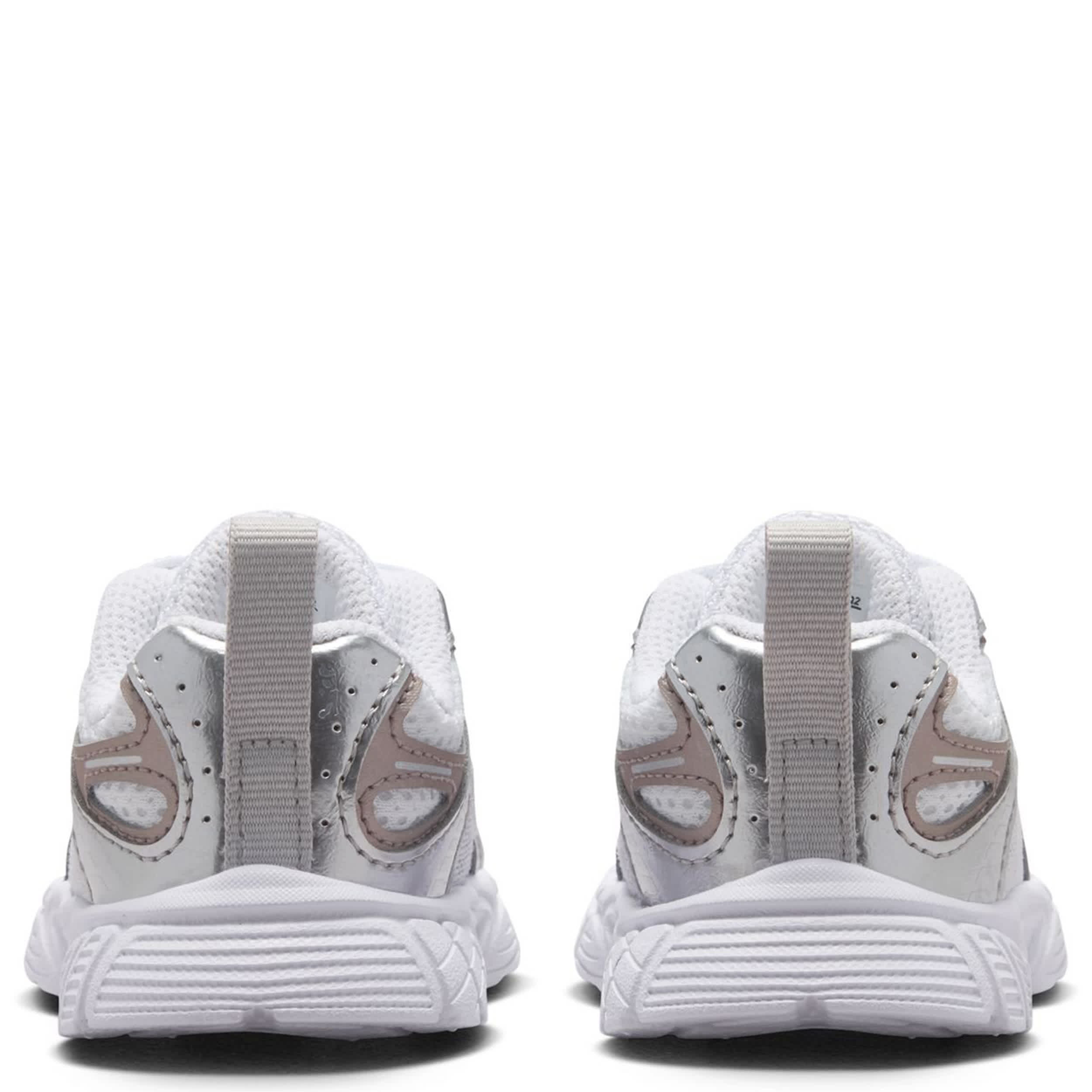 NIKE-GIRLS INFANT-TODDLER V5 RNR SNEAKER-WHITE & SILVER