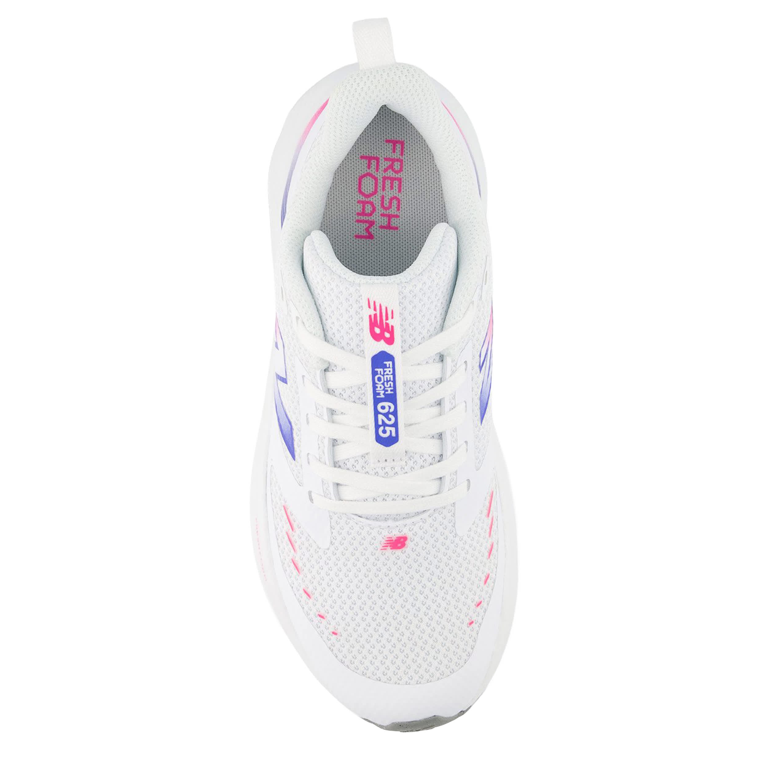 NEW BALANCE-GIRLS BIG KID 625 RUNNING SHOE-WHITE & PINK