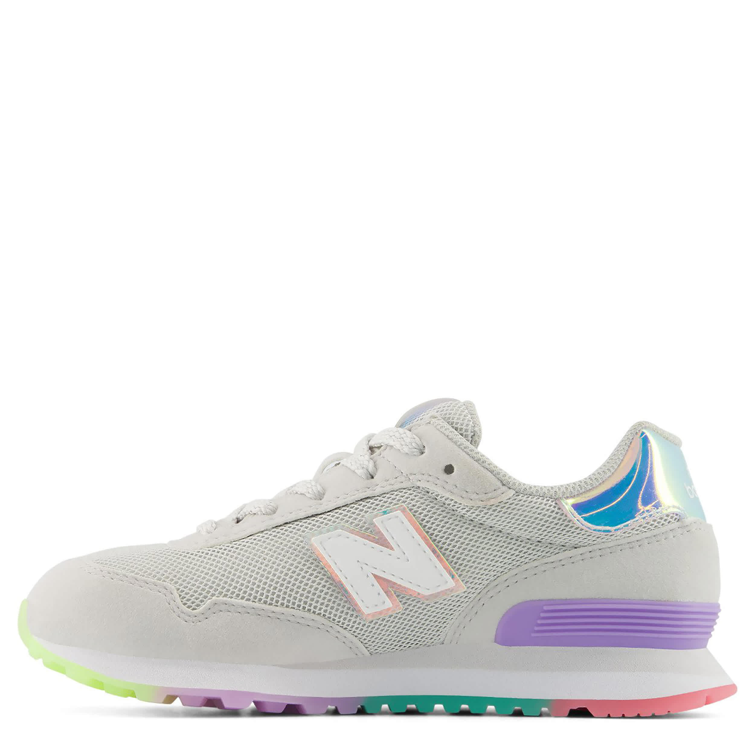 NEW BALANCE-GIRLS LITTLE KID 515 SNEAKER-GREY & LIGHT BLUE