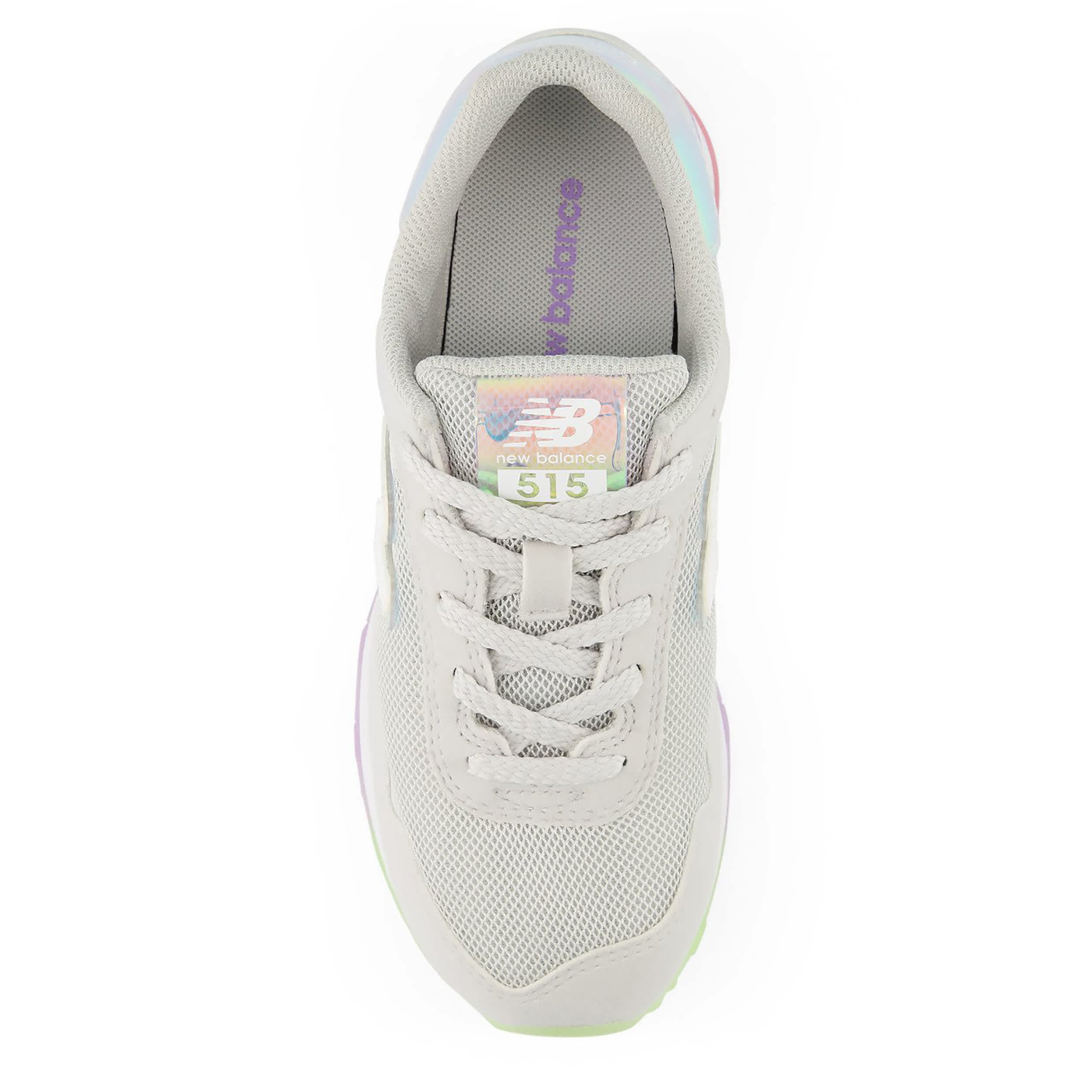 NEW BALANCE-GIRLS LITTLE KID 515 SNEAKER-GREY & LIGHT BLUE