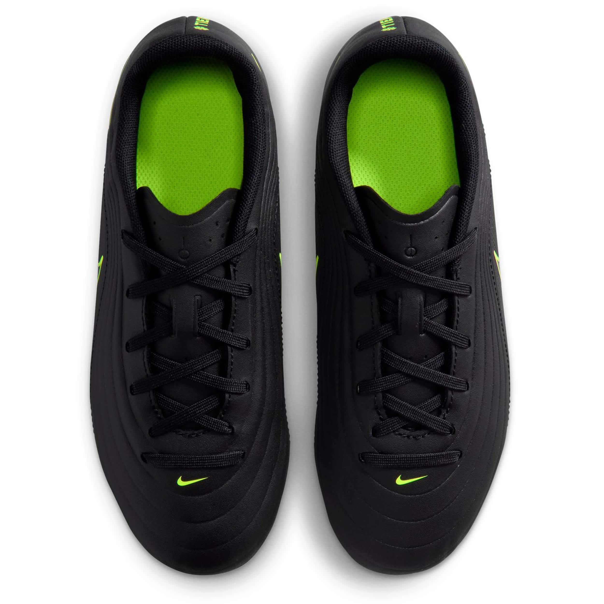 NIKE-BOYS LITTLE-BIG KID JR TIEMPO MAESTRO CLUB SOCCER CLEAT-BLACK & BRIGHT GREEN