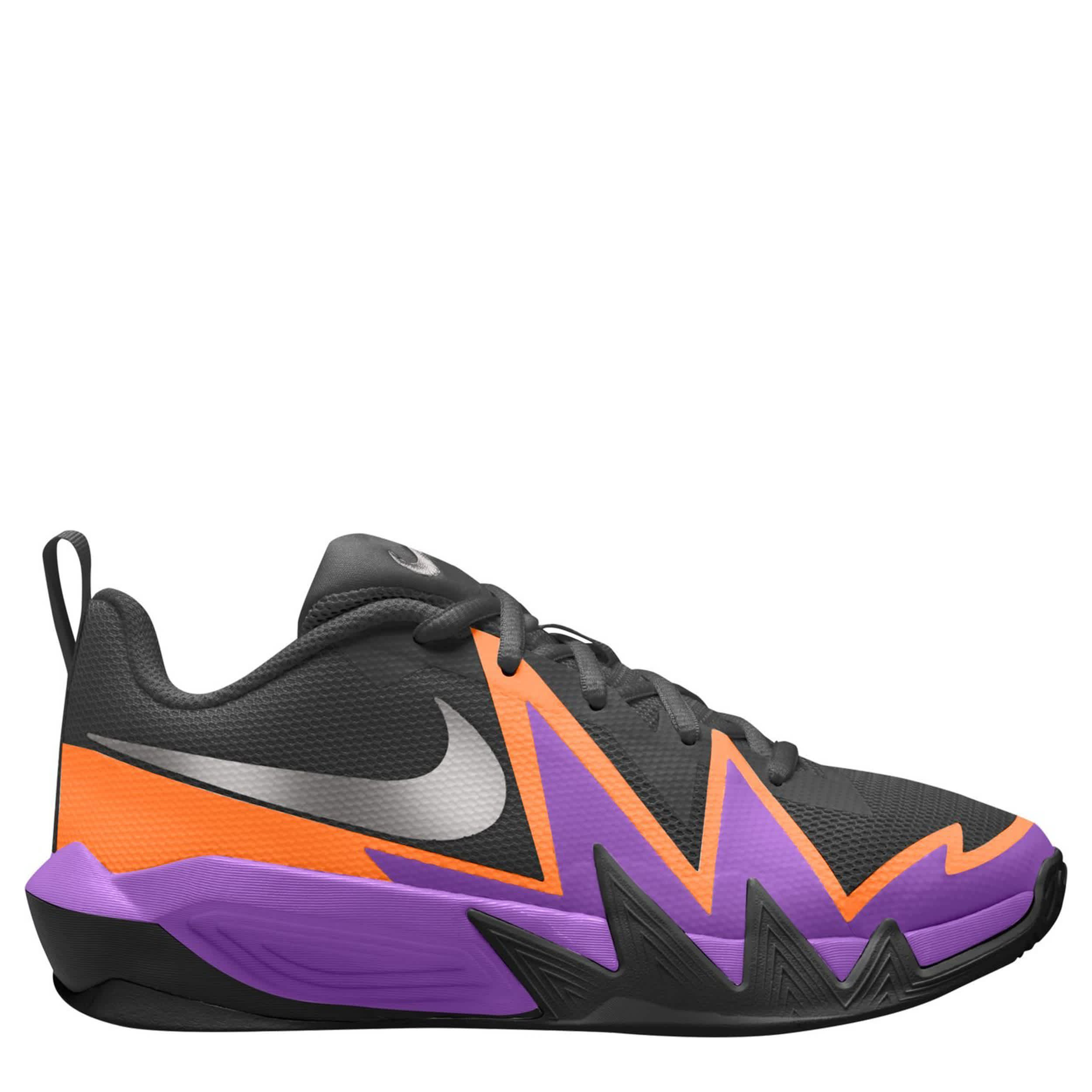 NIKE-BOYS BIG KID ST DYNAMITE SNEAKER-BLACK & DARK PURPLE