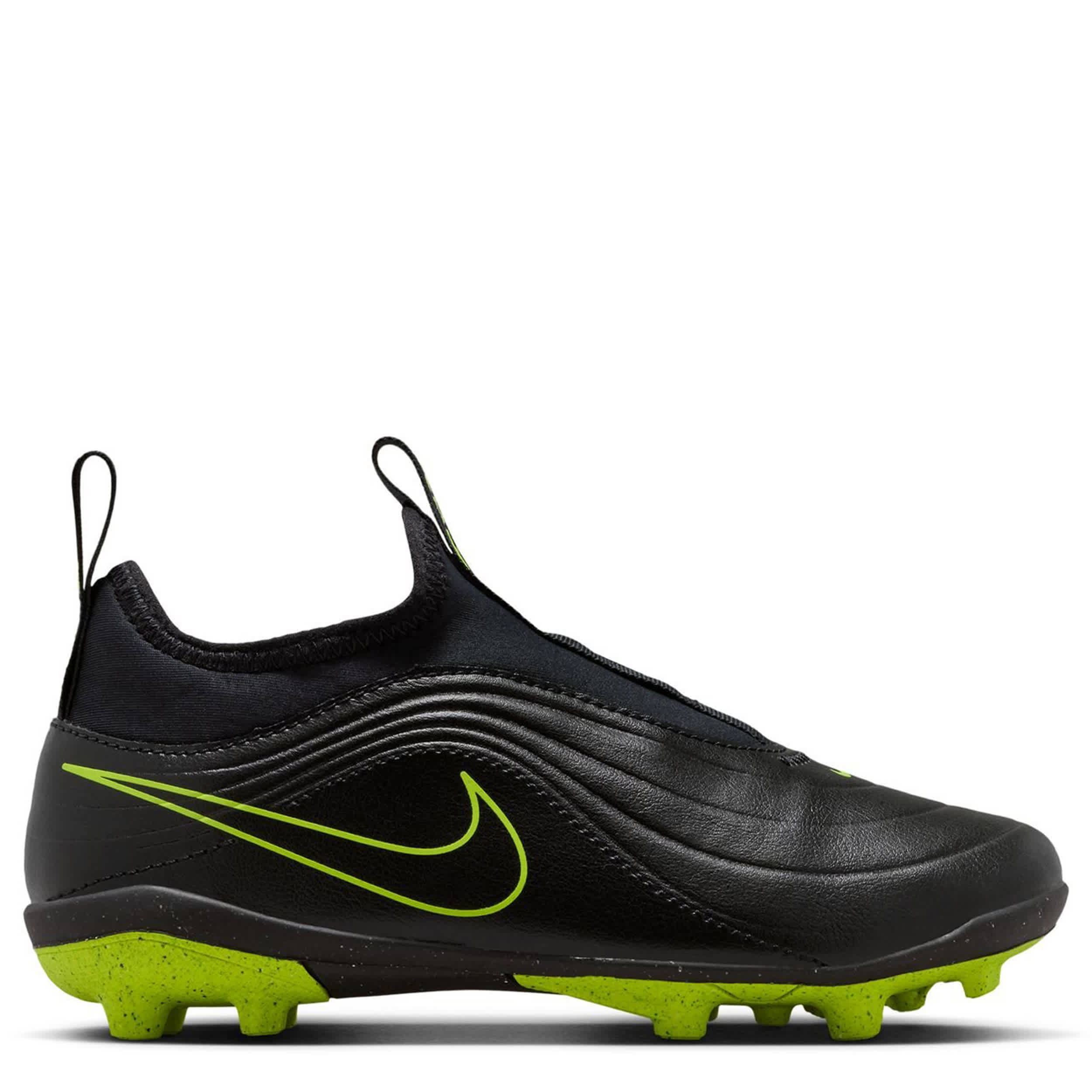 NIKE-BOYS LITTLE KID JR TIEMPO MAESTRO CLUB SOCCER CLEAT-BLACK & BRIGHT GREEN