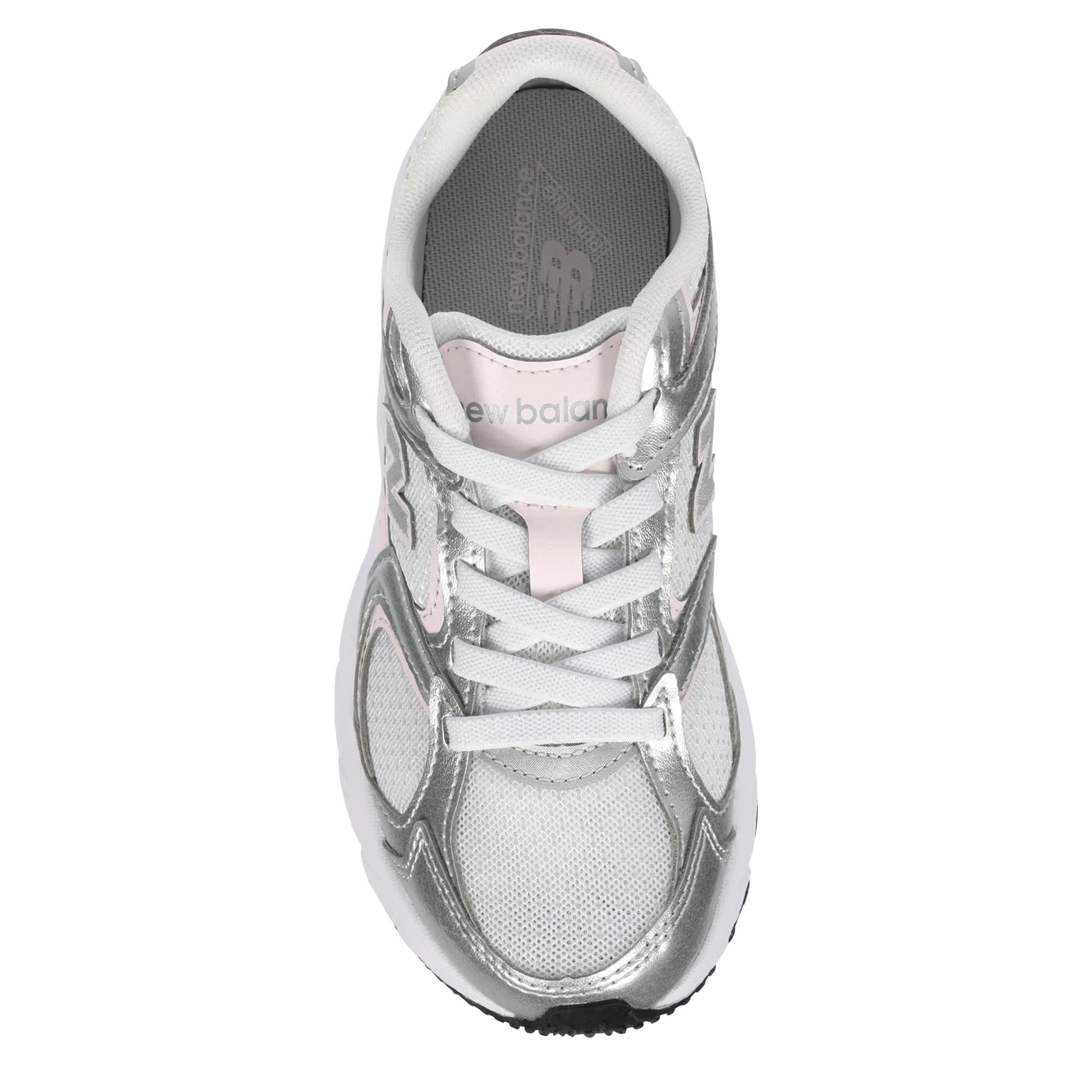 NEW BALANCE-GIRLS LITTLE KID 408 SNEAKER-SILVER & PALE PINK