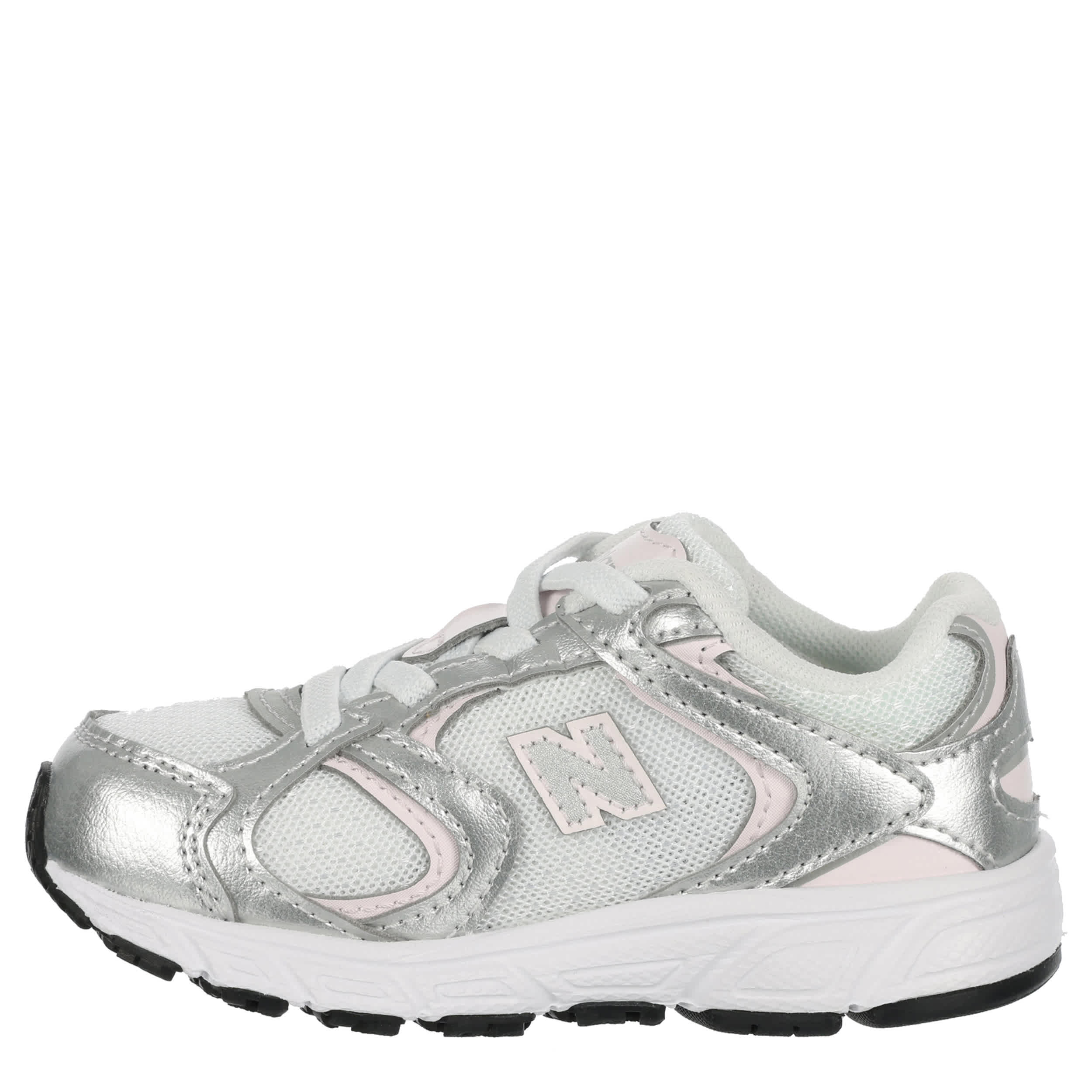 NEW BALANCE-GIRLS INFANT-TODDLER 408 SNEAKER-SILVER & PALE PINK