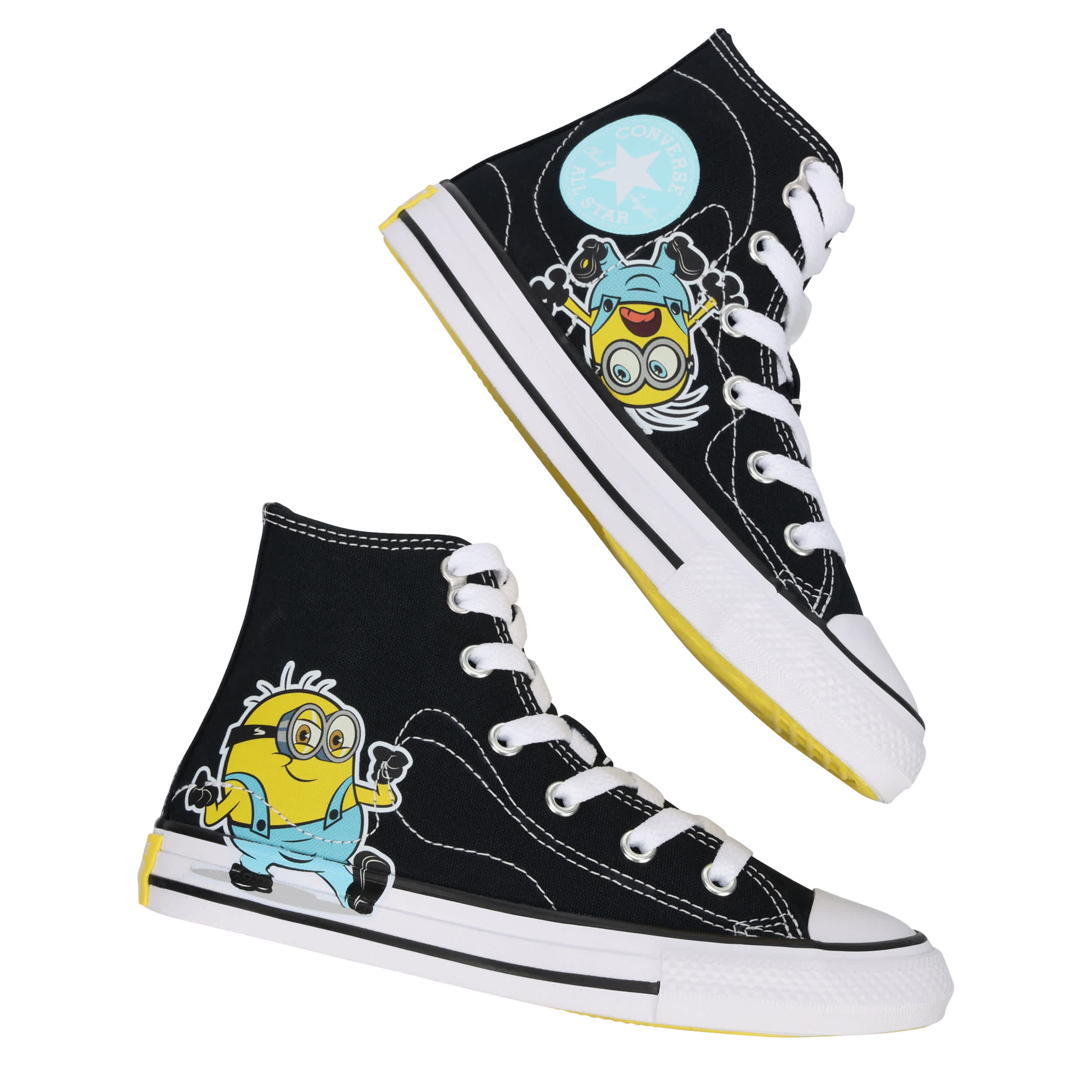 CONVERSE-UNISEX MINION CHUCK TAYLOR ALL STAR HIGH SNEAKER-BLACK & MULTICOLOR