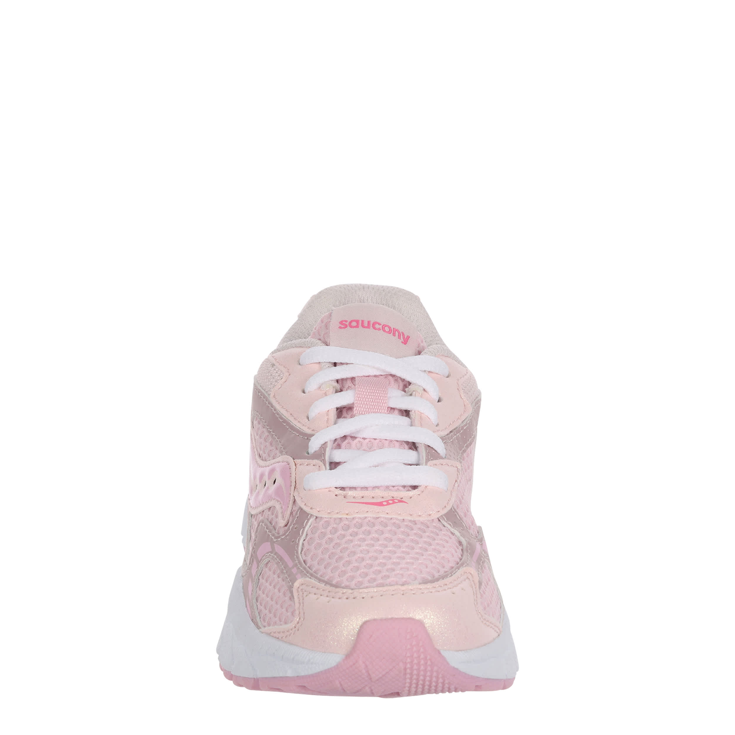 SAUCONY-GIRLS LITTLE-BIG KID VOLT 1000 SNEAKER-PINK & WHITE
