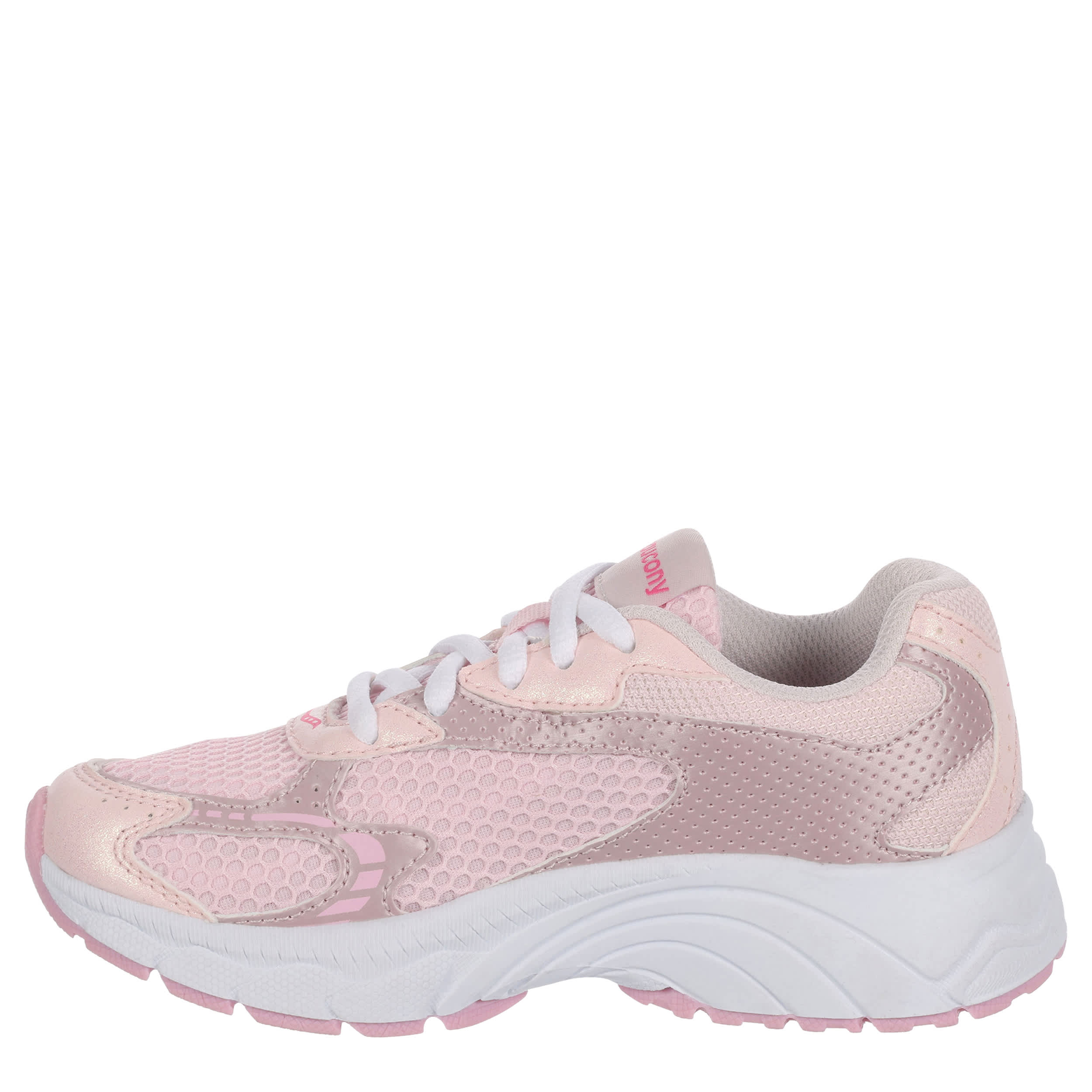SAUCONY-GIRLS LITTLE-BIG KID VOLT 1000 SNEAKER-PINK & WHITE