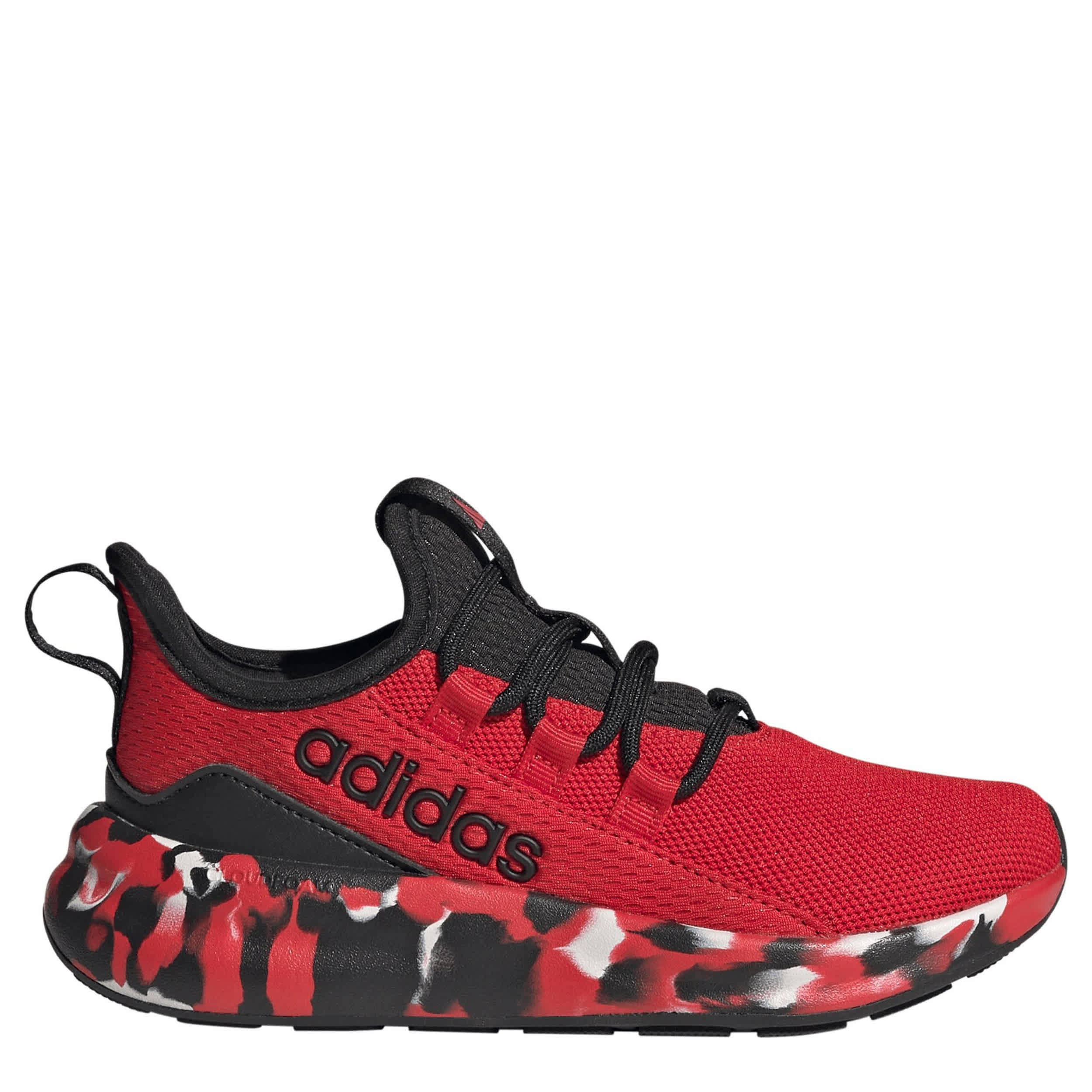 ADIDAS-BOYS LITTLE-BIG KID LITE RACER ADAPT 8 SLIP ON SNEAKER-RED & DARK GREY