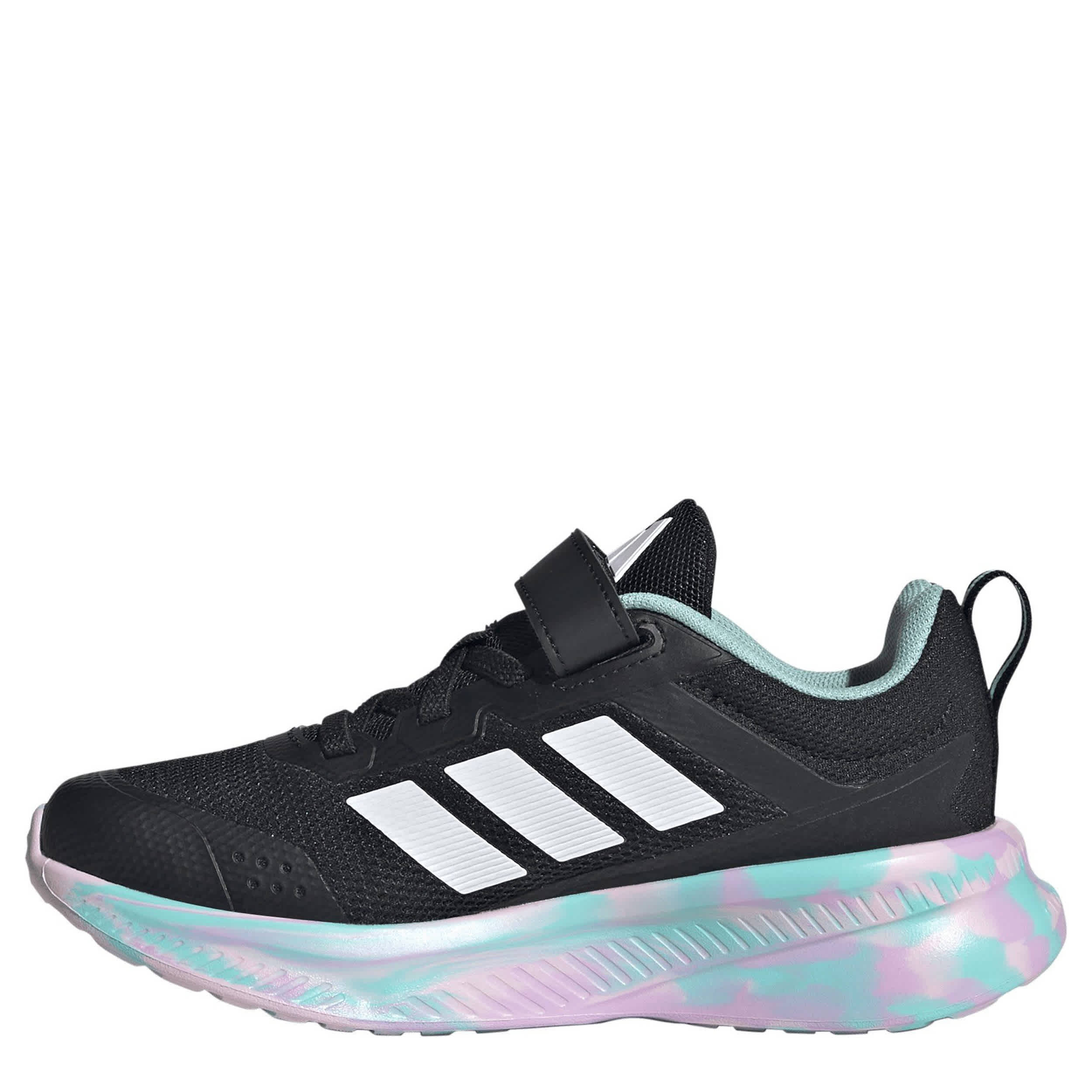 ADIDAS-GIRLS LITTLE KID FORTARUN 4.0 SNEAKER-BLACK & PINK
