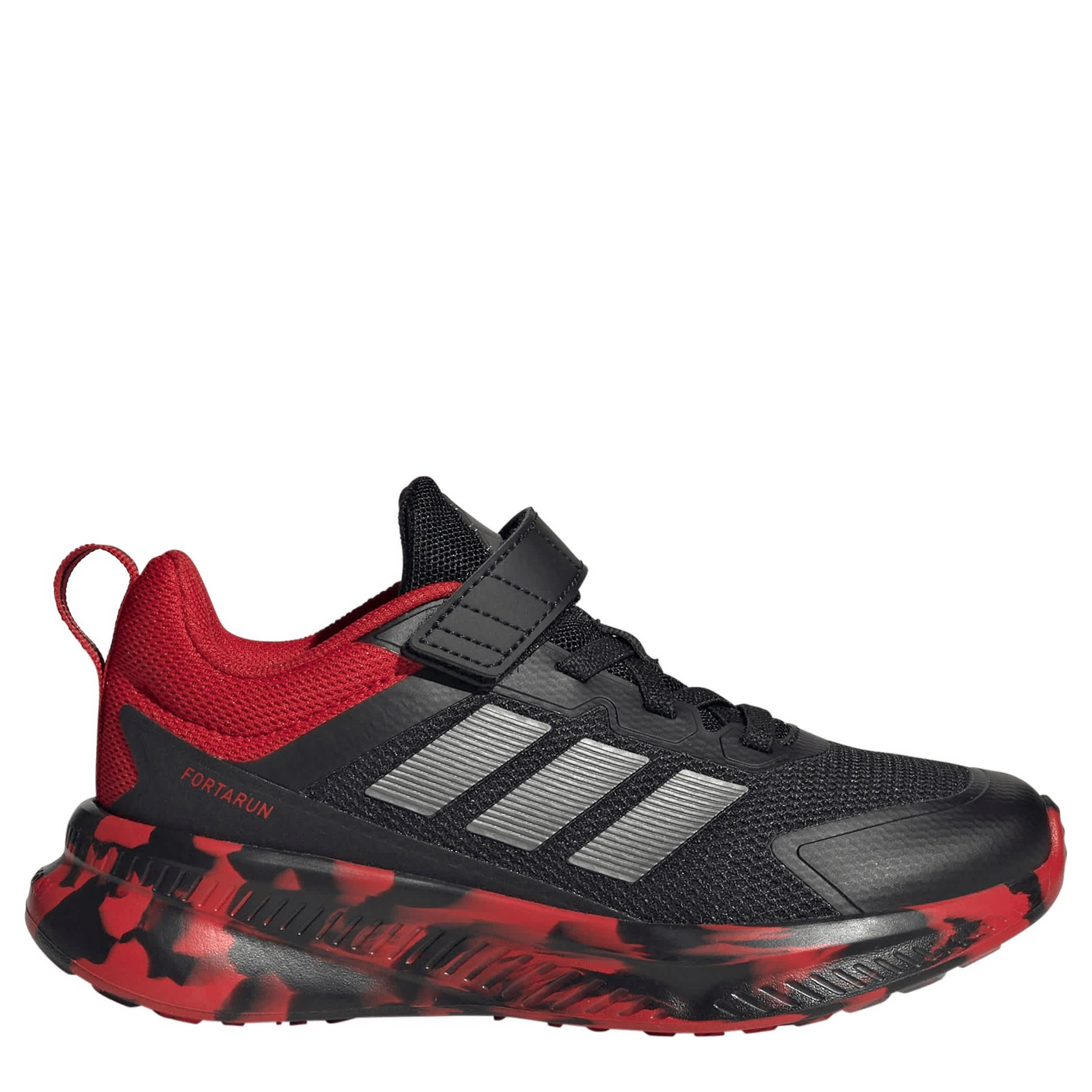 ADIDAS-BOYS LITTLE KID FORTARUN 4.0 SNEAKER-BLACK & RED