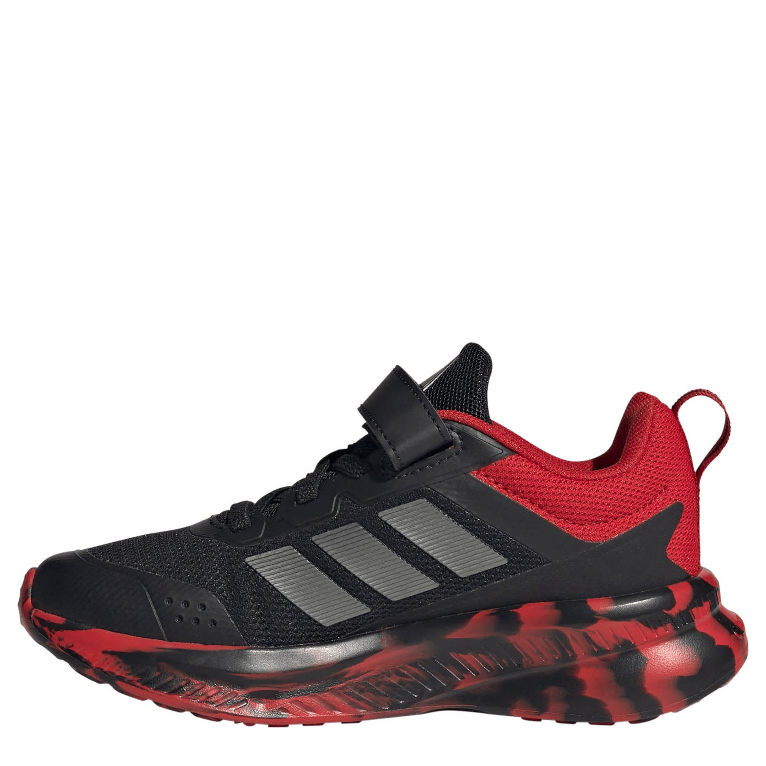 ADIDAS-BOYS LITTLE KID FORTARUN 4.0 SNEAKER-BLACK & RED