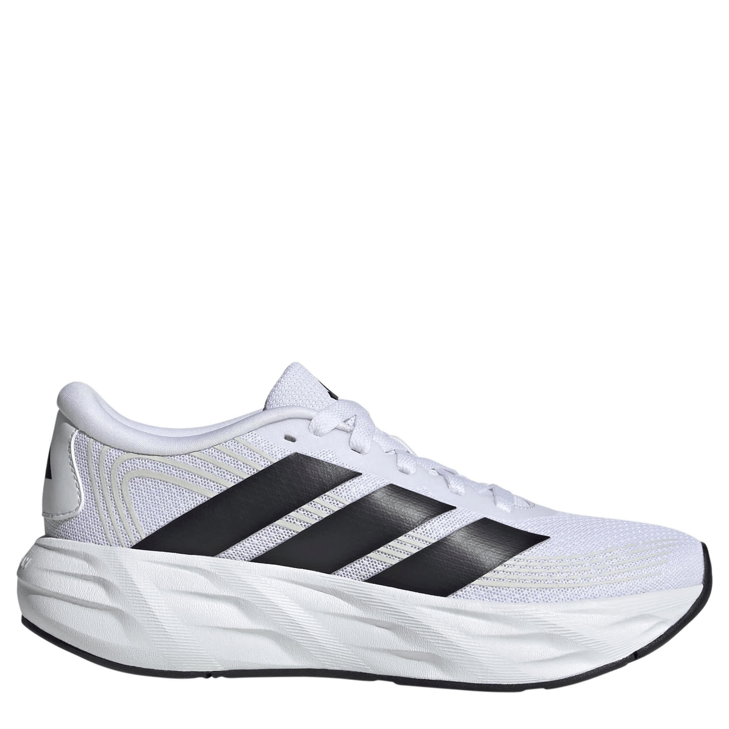ADIDAS-BOYS BIG KID GALAXY 8 SLIP ON SNEAKER-WHITE & BLACK