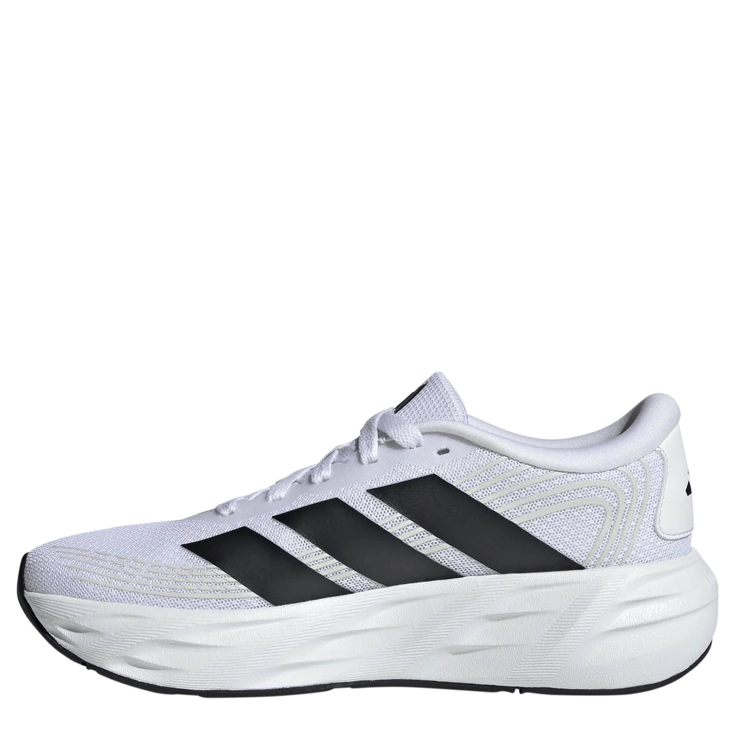 ADIDAS-BOYS BIG KID GALAXY 8 SLIP ON SNEAKER-WHITE & BLACK