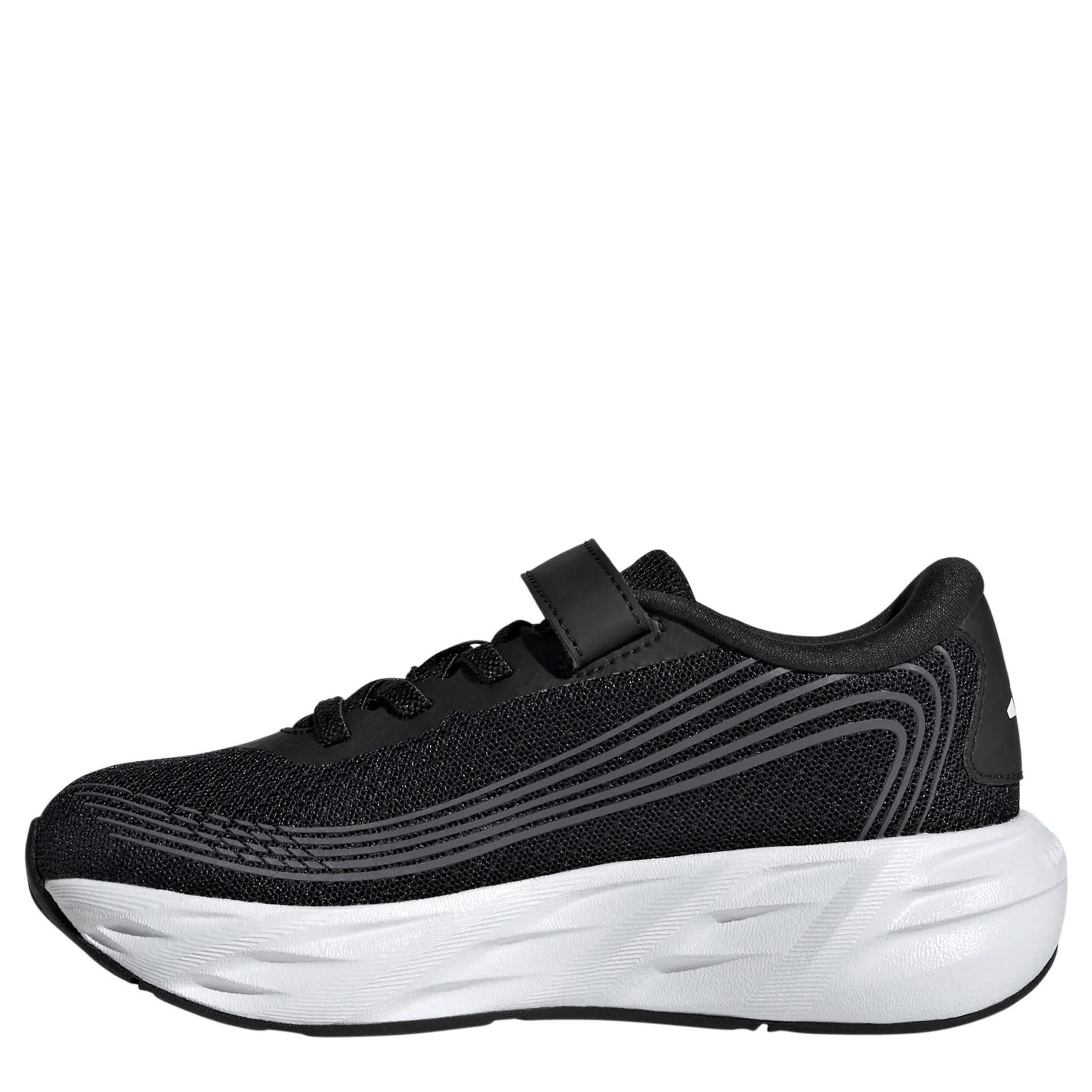 ADIDAS-BOYS LITTLE KID GALAXY 8 SLIP ON SNEAKER-BLACK & WHITE