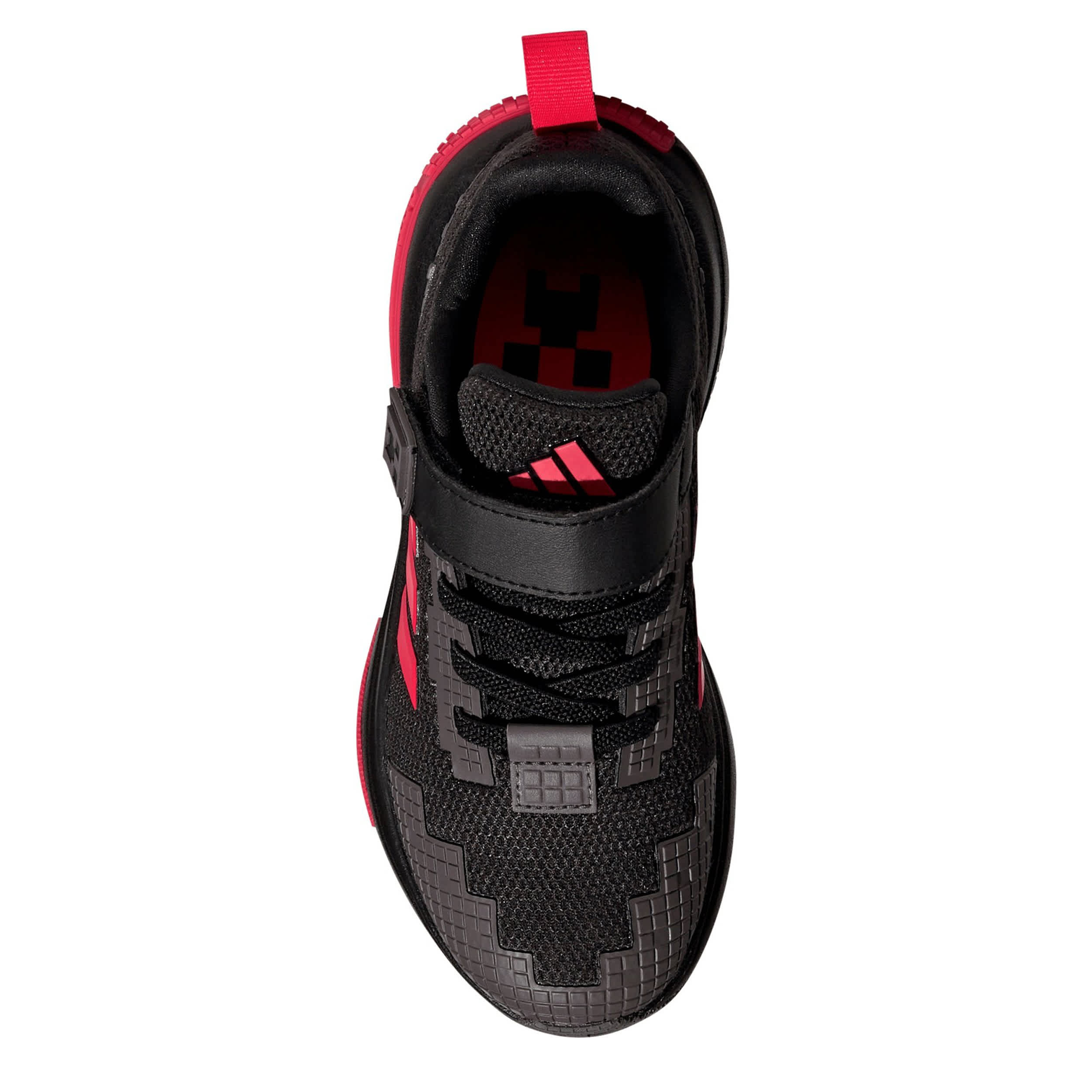ADIDAS-BOYS LITTLE KID MINECRAFT SNEAKER-BLACK & RED