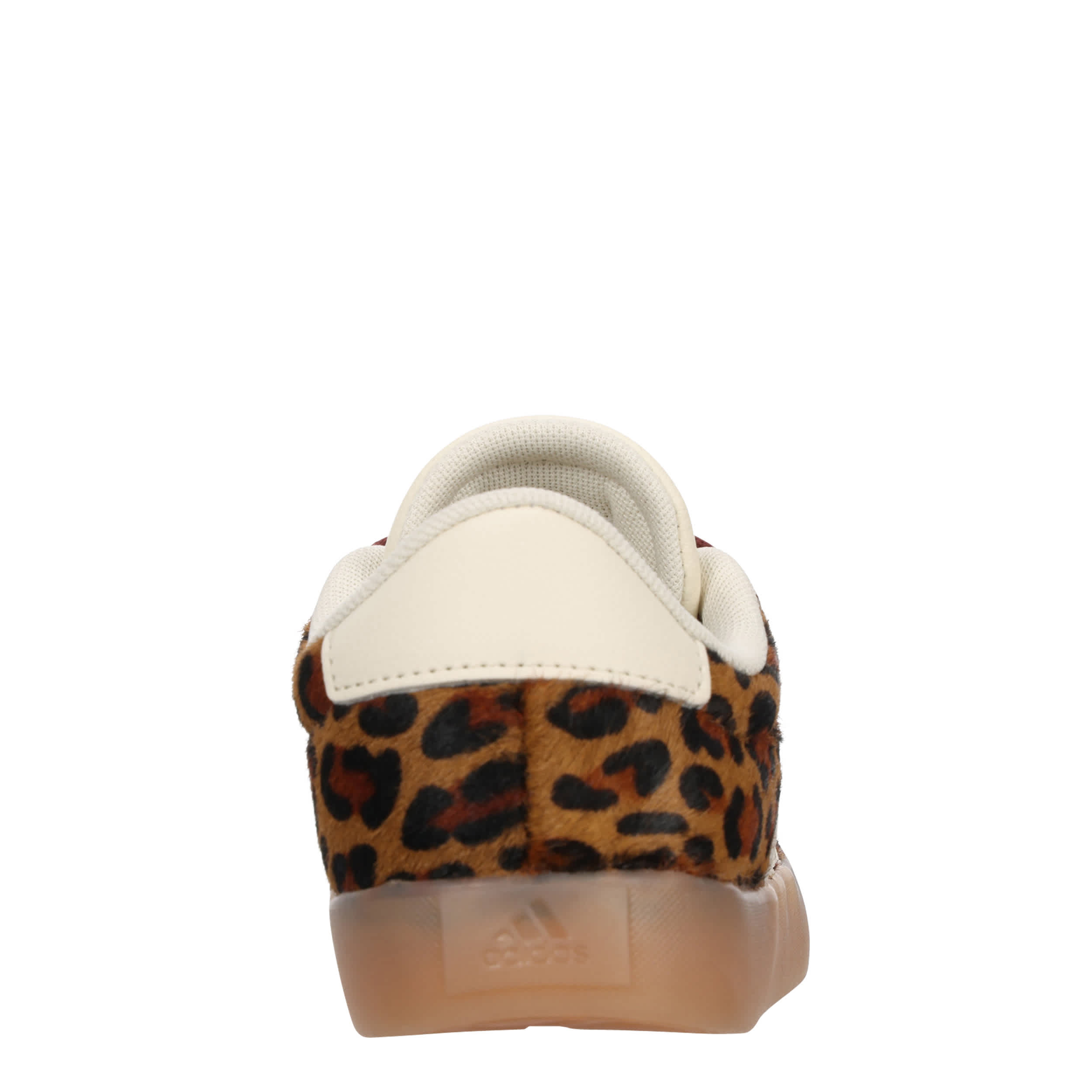 ADIDAS-GIRLS LITTLE-BIG KID VL COURT 3.0 SNEAKER-LEOPARD & OFF WHITE