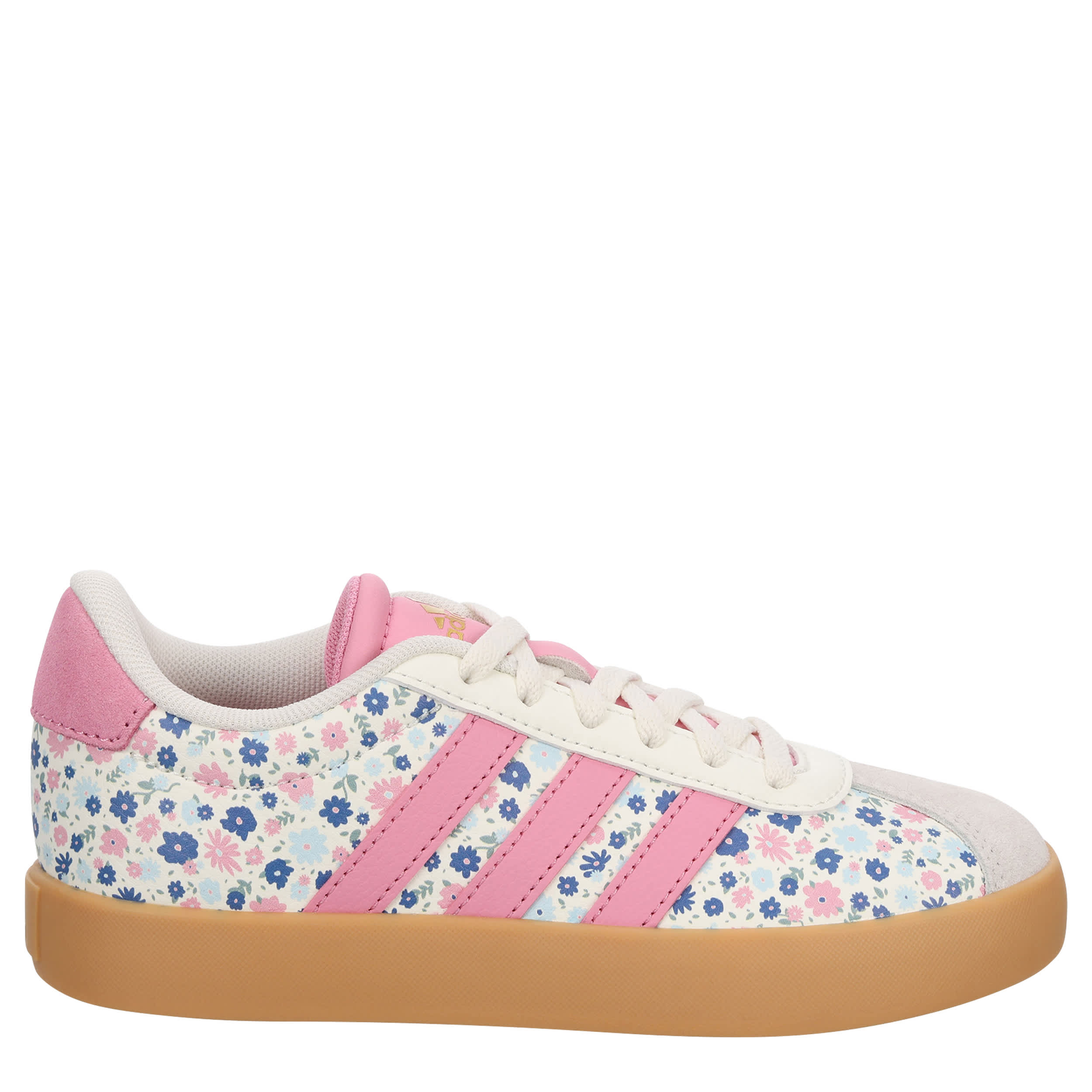 ADIDAS-GIRLS LITTLE-BIG KID VL COURT 3.0 SNEAKER-PINK & MULTICOLOR