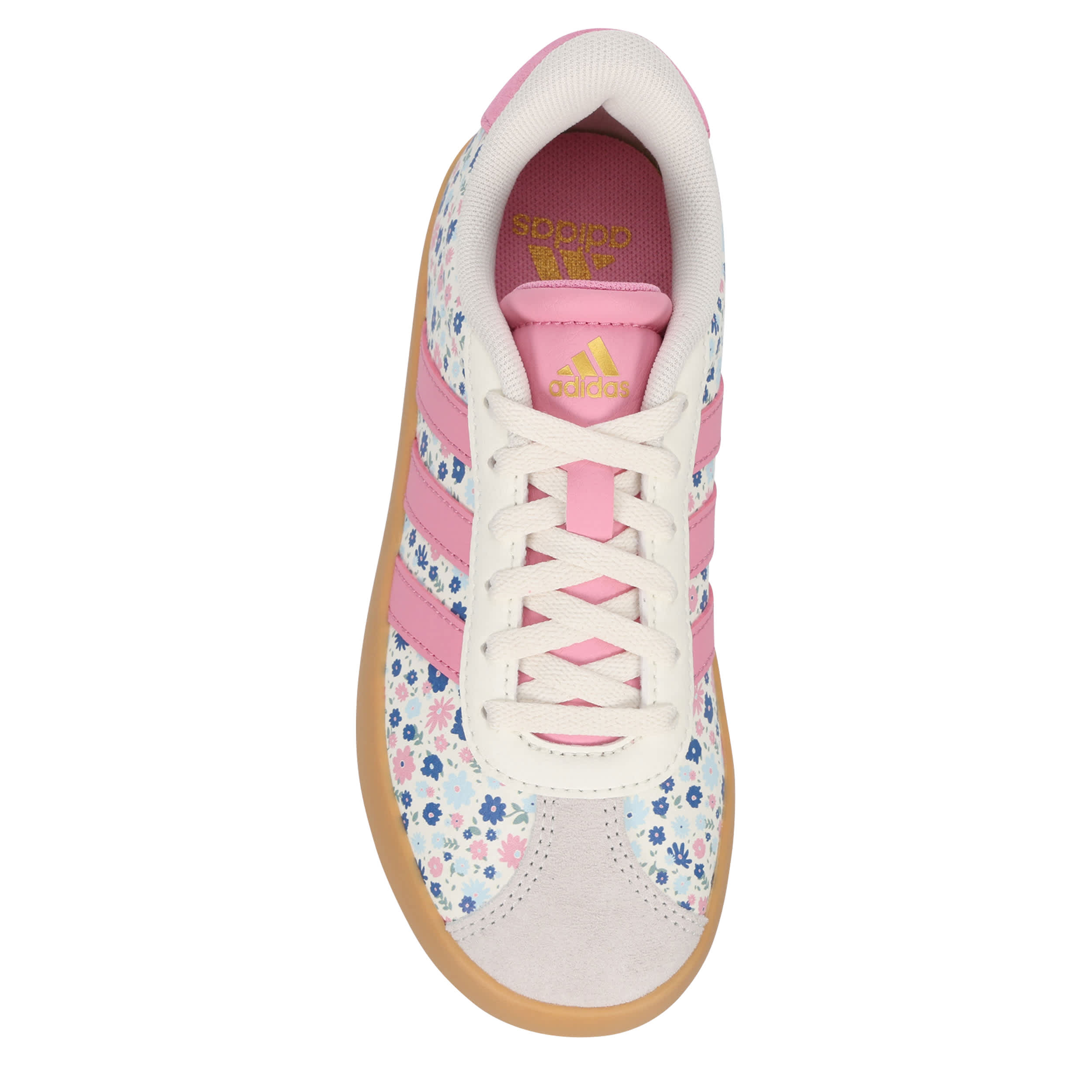 ADIDAS-GIRLS LITTLE-BIG KID VL COURT 3.0 SNEAKER-PINK & MULTICOLOR