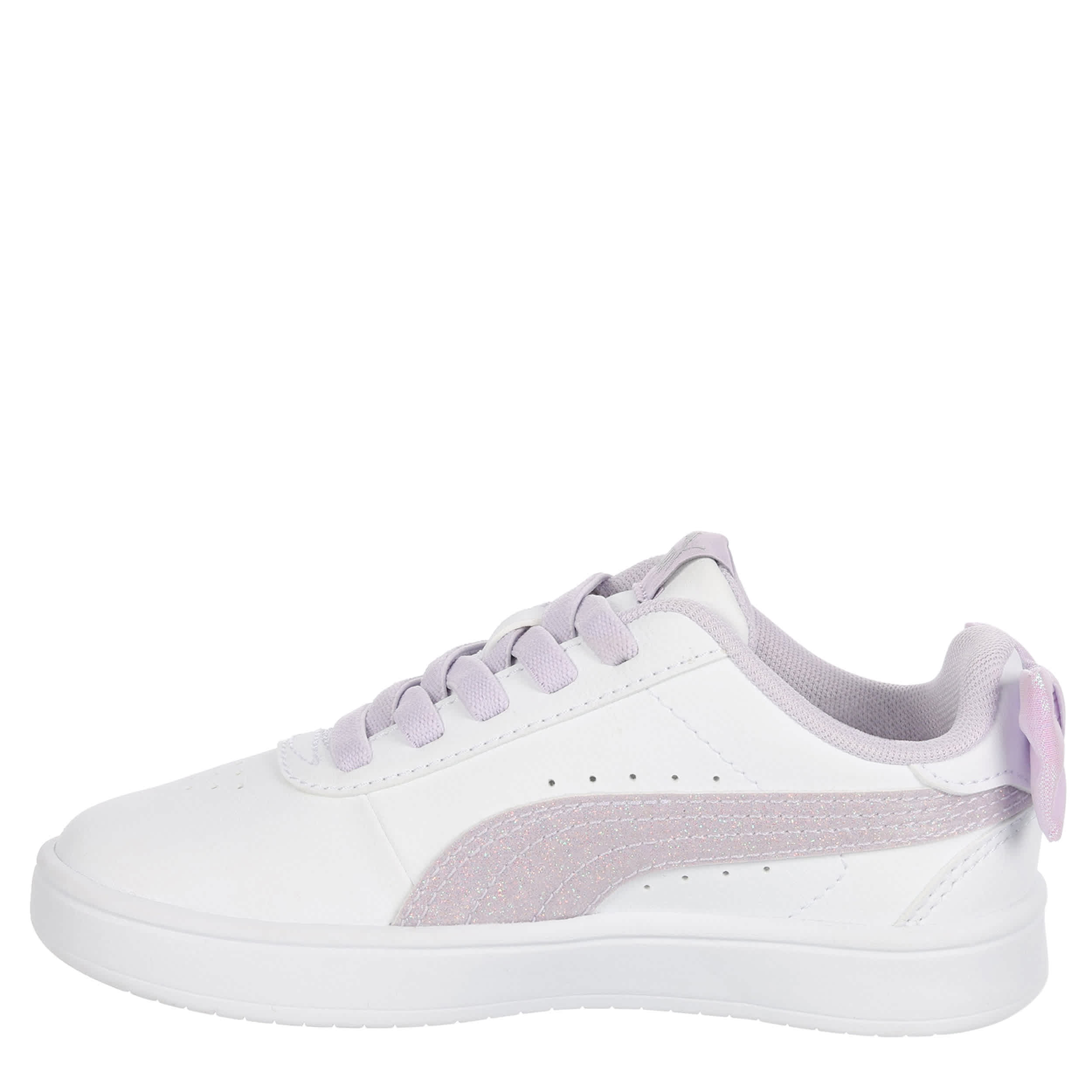 PUMA-GIRLS LITTLE KID JUNA SNEAKER-WHITE & LILAC