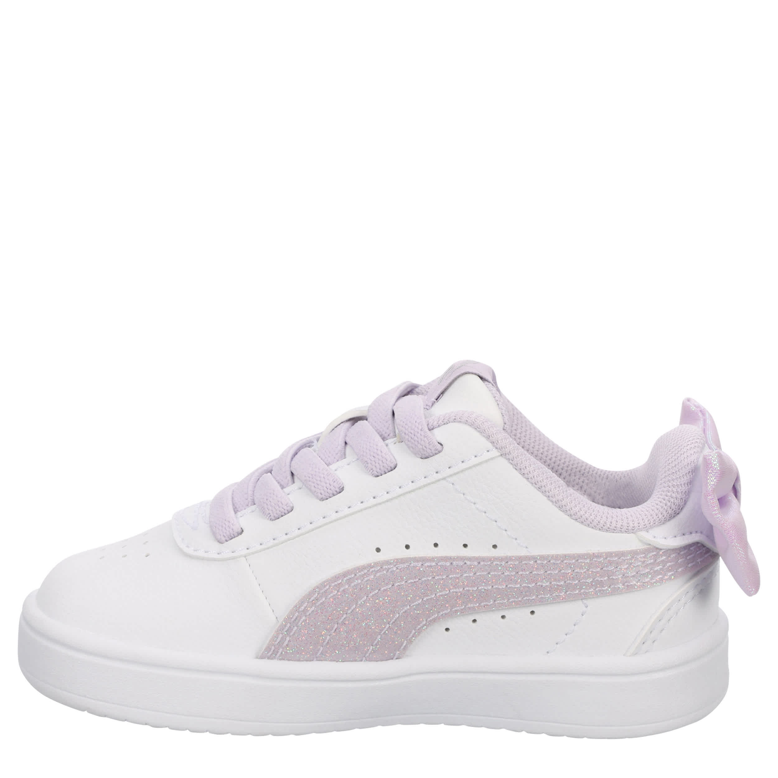 PUMA-GIRLS TODDLER JUNA SNEAKER-WHITE & LILAC