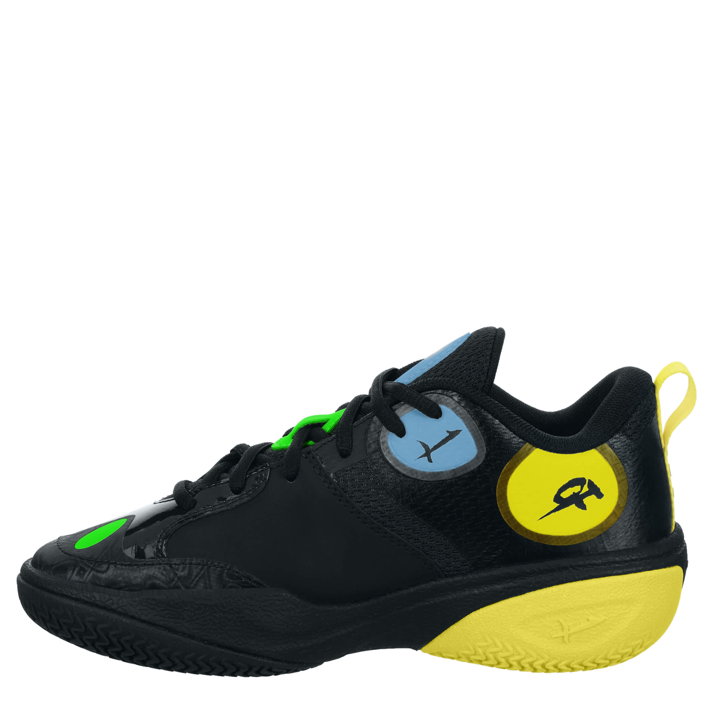 PUMA-BOYS BIG KID MB WORLD .01 BASKETBALL SHOE-BLACK & LIME