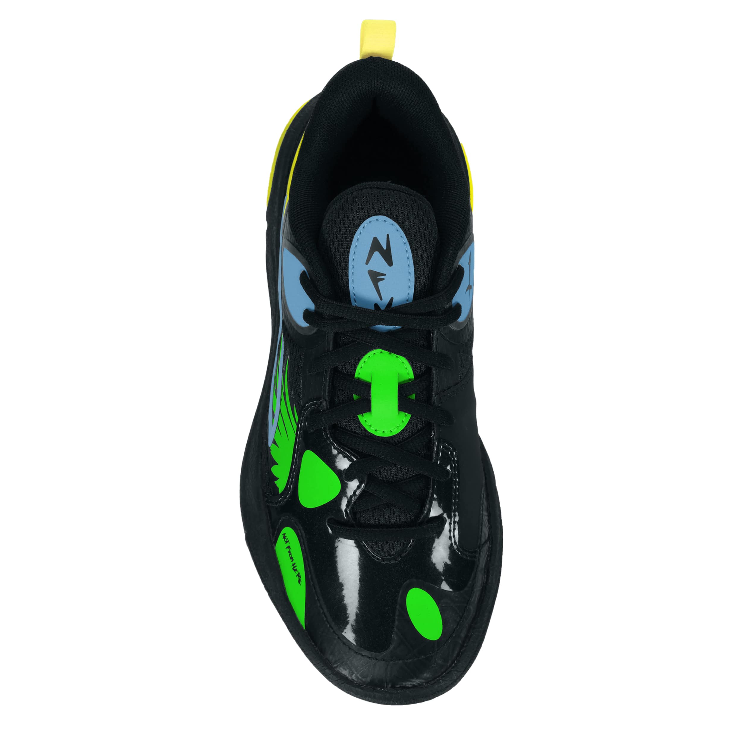 PUMA-BOYS BIG KID MB WORLD .01 BASKETBALL SHOE-BLACK & LIME