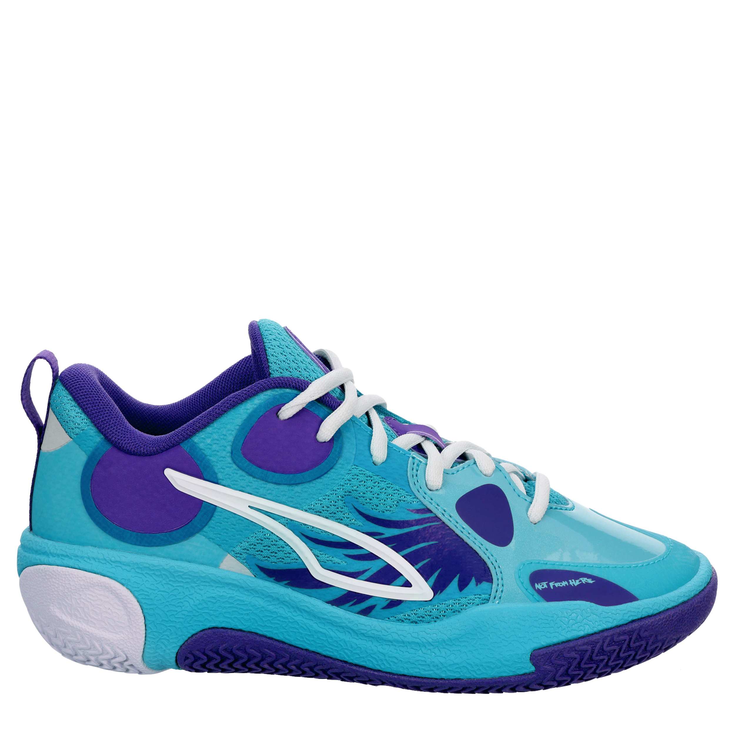 PUMA-BOYS BIG KID MB WORLD .01 BASKETBALL SHOE-TEAL & BLUE