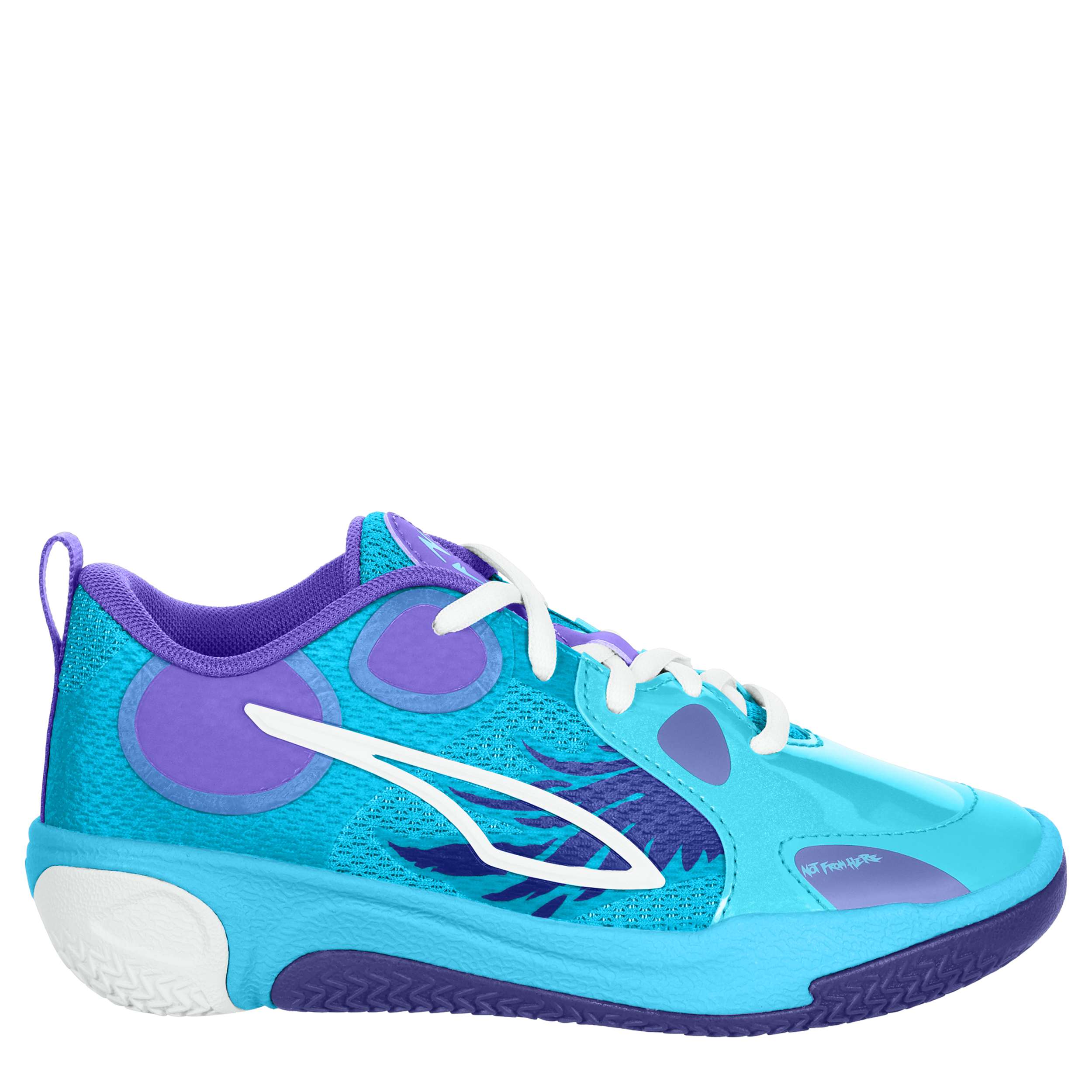 PUMA-BOYS LITTLE KID MB WORLD .01 BASKETBALL SHOE-TEAL & BLUE
