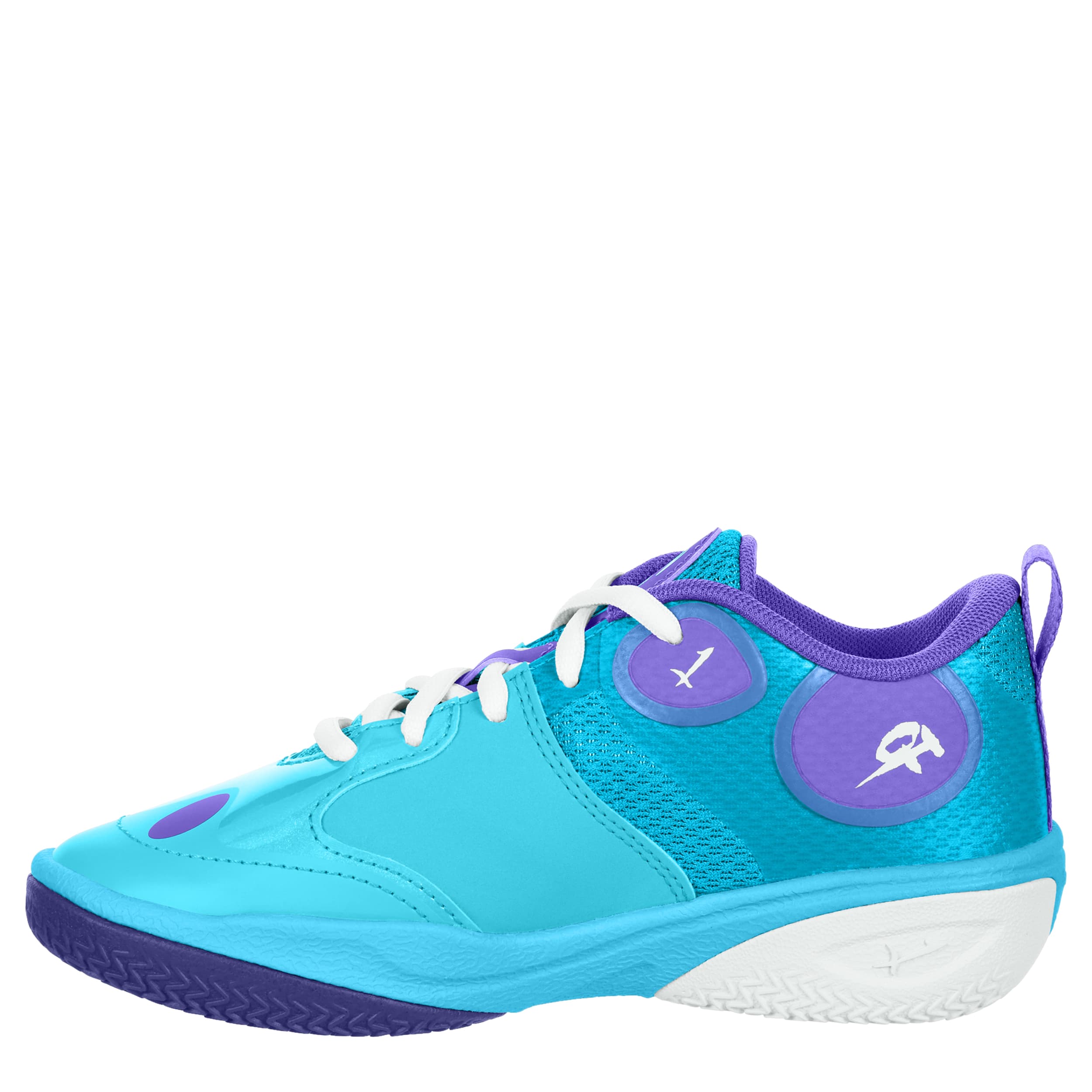 PUMA-BOYS LITTLE KID MB WORLD .01 BASKETBALL SHOE-TEAL & BLUE