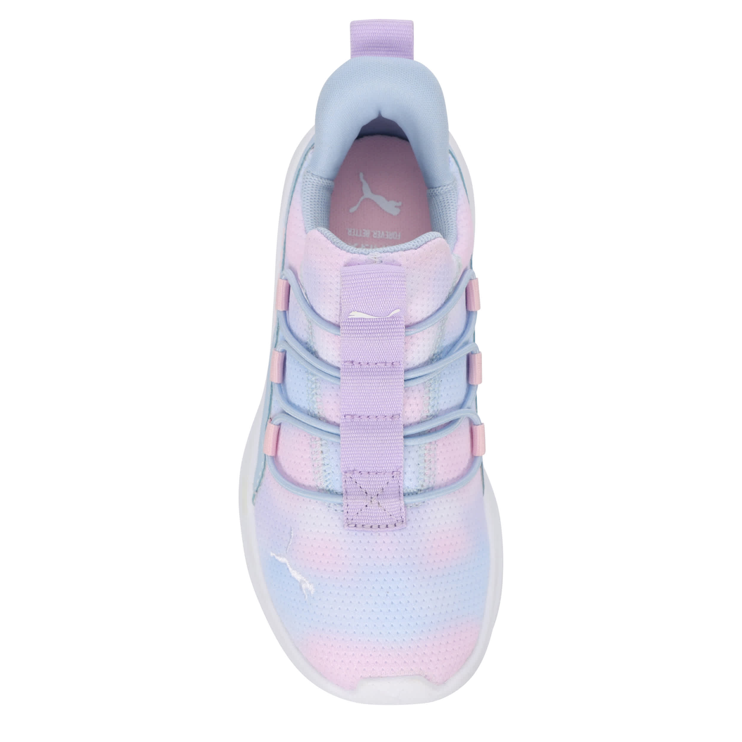 PUMA-GIRLS LITTLE KID SOFTRIDE ONE4ALL 2.0 SNEAKER-LIGHT BLUE & PINK