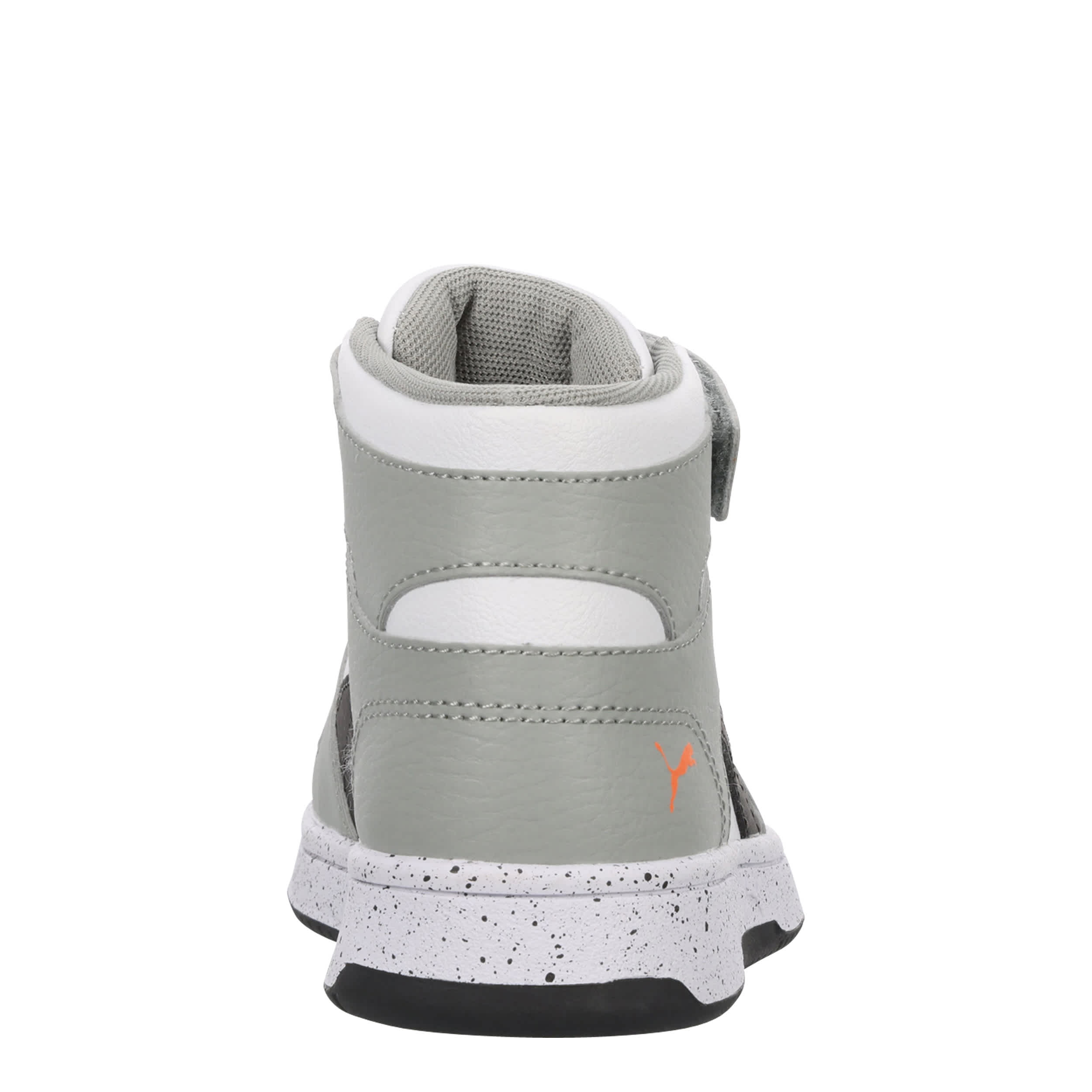 PUMA-BOYS LITTLE KID REBOUND LAYUP SNEAKER-GREY & DARK RED