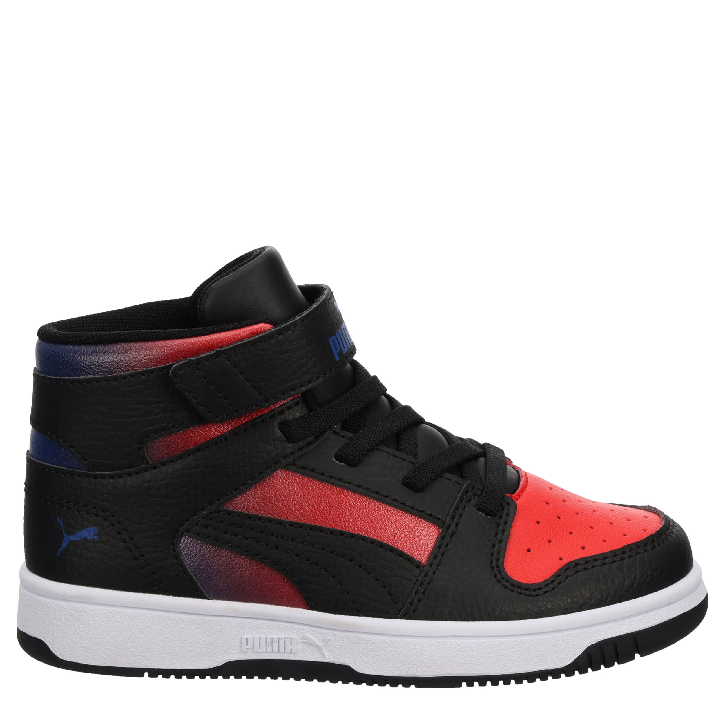 PUMA-BOYS LITTLE KID REBOUND LAYUP SNEAKER-BLACK & RED
