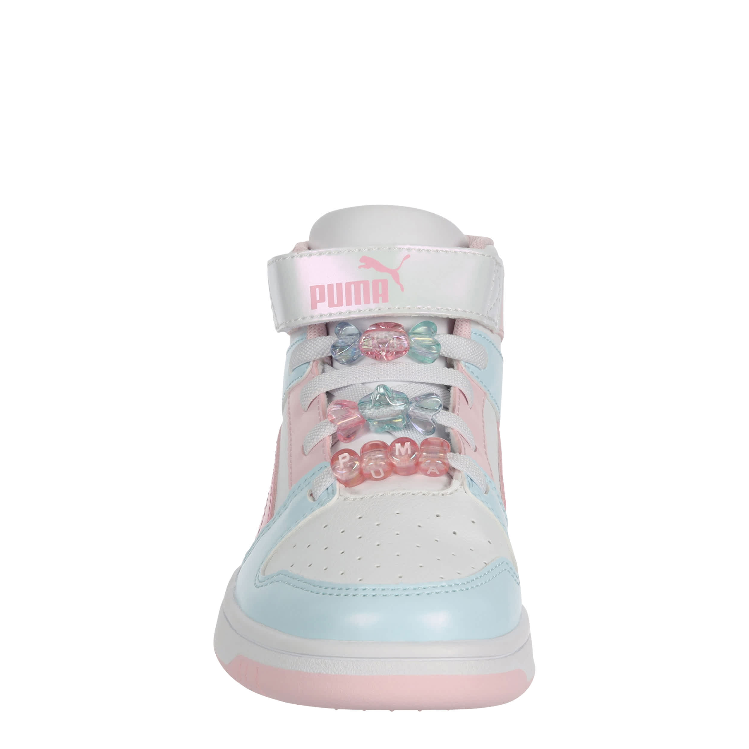 PUMA-GIRLS LITTLE KID REBOUND LAYUP SNEAKER-LIGHT BLUE & PINK