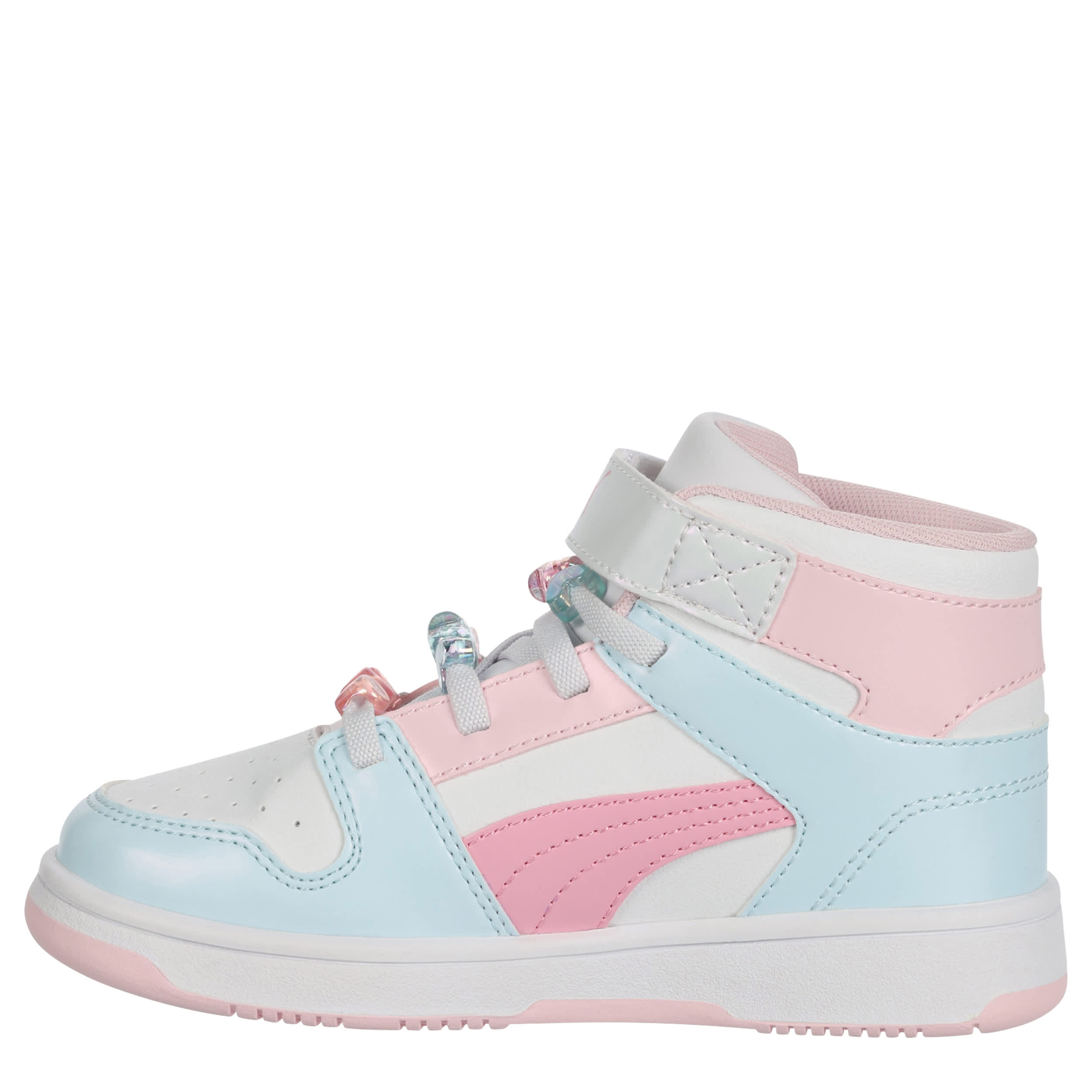 PUMA-GIRLS LITTLE KID REBOUND LAYUP SNEAKER-LIGHT BLUE & PINK