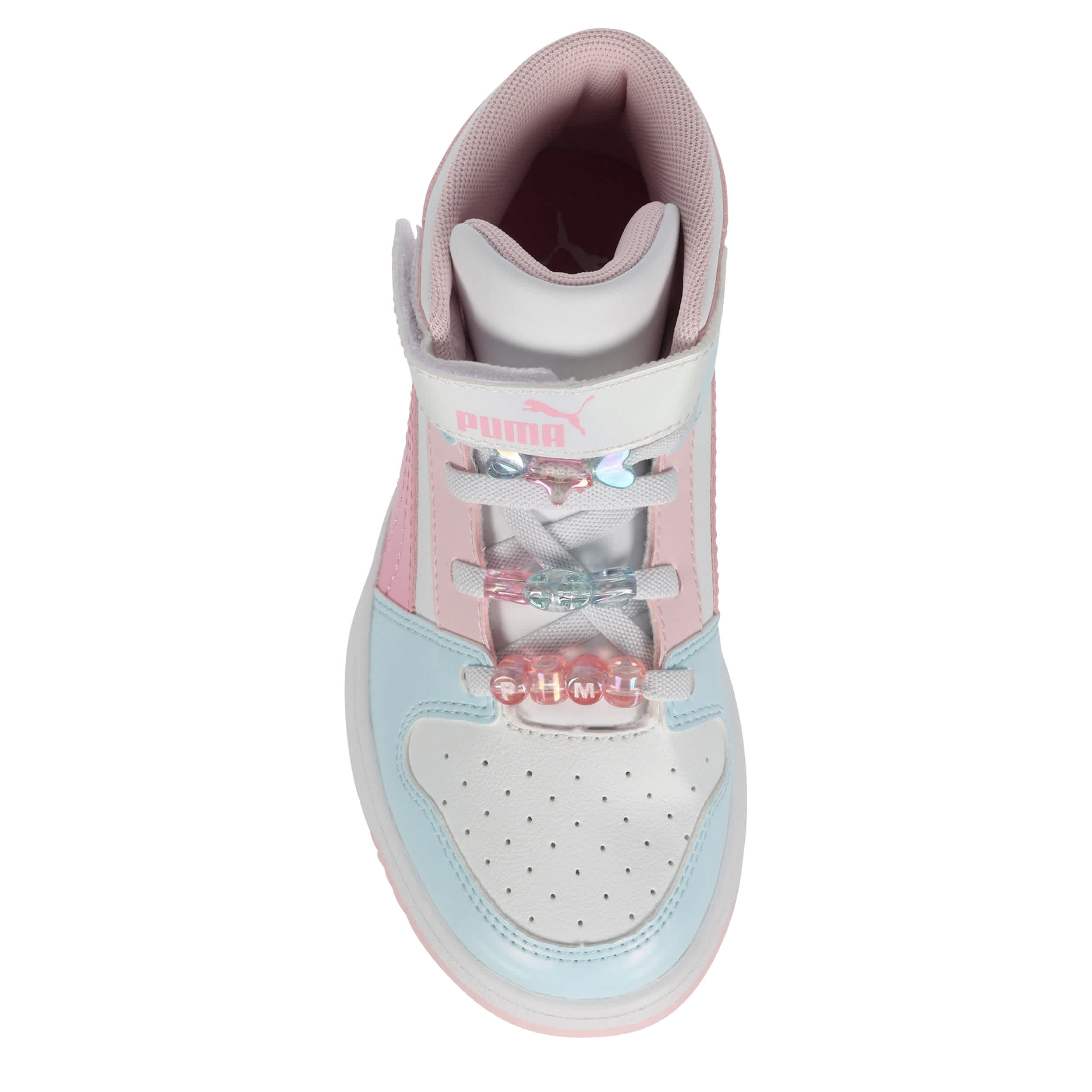 PUMA-GIRLS LITTLE KID REBOUND LAYUP SNEAKER-LIGHT BLUE & PINK