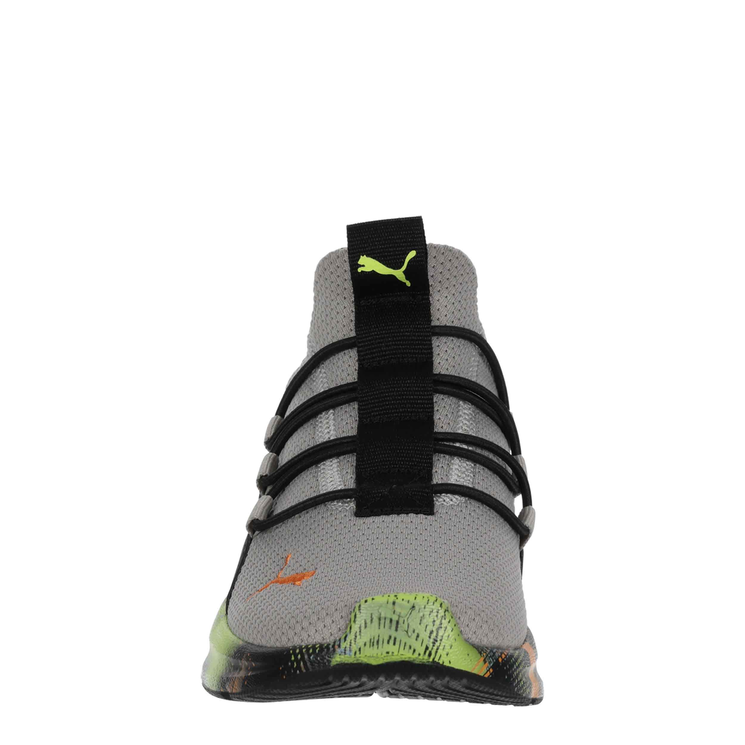PUMA-BOYS LITTLE KID SOFTRIDE ONE4ALL 2.0 SNEAKER-GREY & LIME