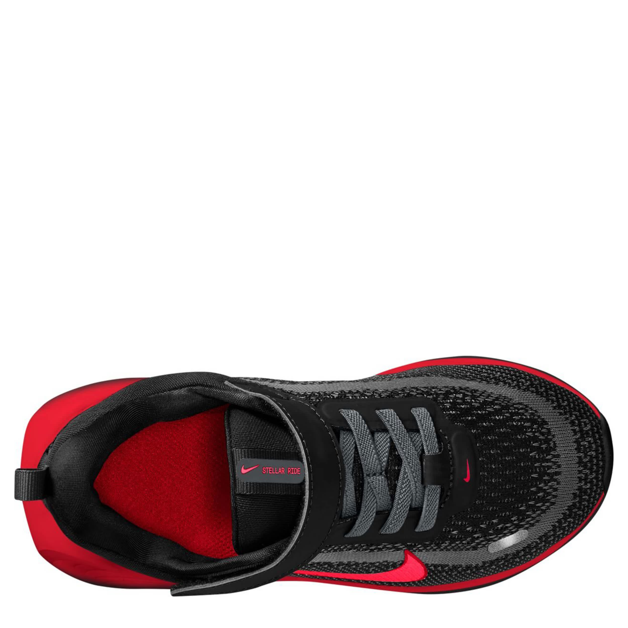 NIKE-BOYS LITTLE KID STELLAR RIDE SNEAKER-BLACK & RED