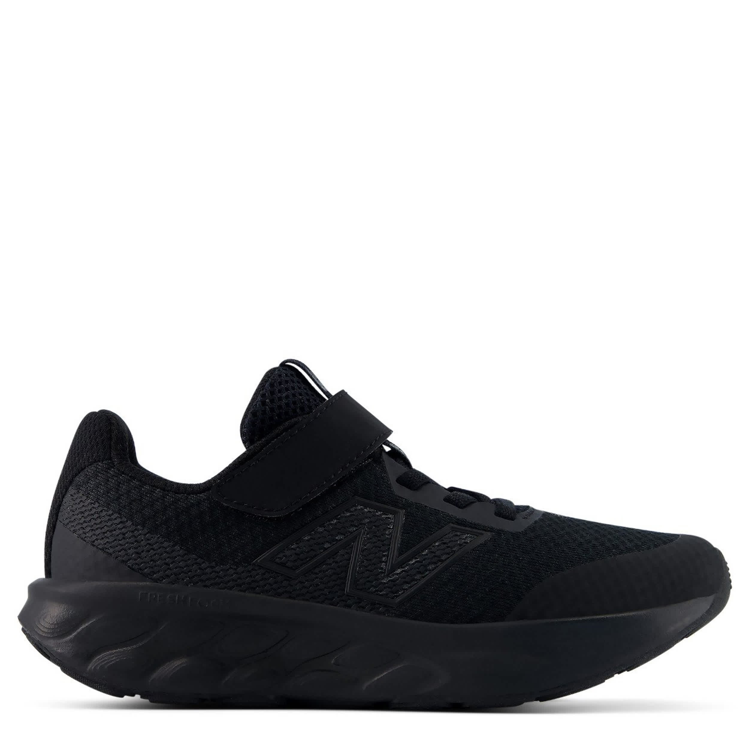NEW BALANCE-BOYS LITTLE KID FRESH FOAM 520 SNEAKER-BLACK & BLACK