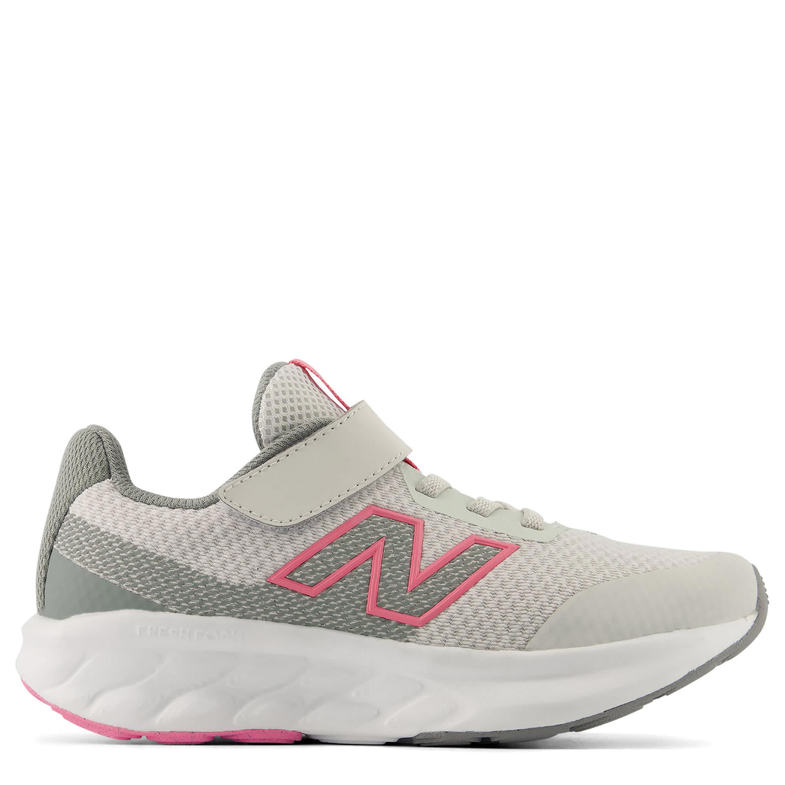 NEW BALANCE-GIRLS LITTLE KID FRESH FOAM 520 SNEAKER-GREY & PINK