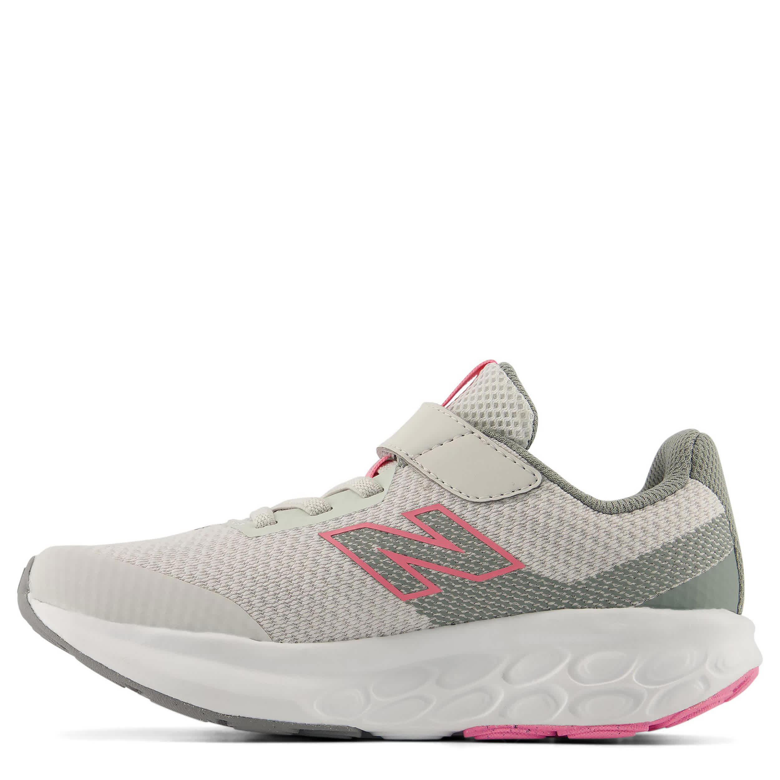 NEW BALANCE-GIRLS LITTLE KID FRESH FOAM 520 SNEAKER-GREY & PINK