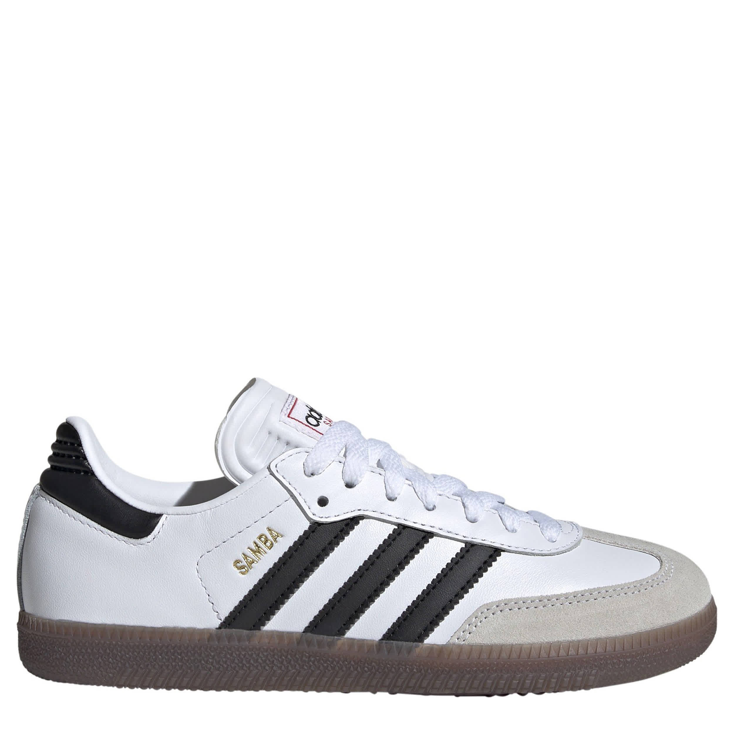 ADIDAS-BOYS BIG KID SAMBA INDOOR SOCCER SNEAKER-WHITE & BLACK