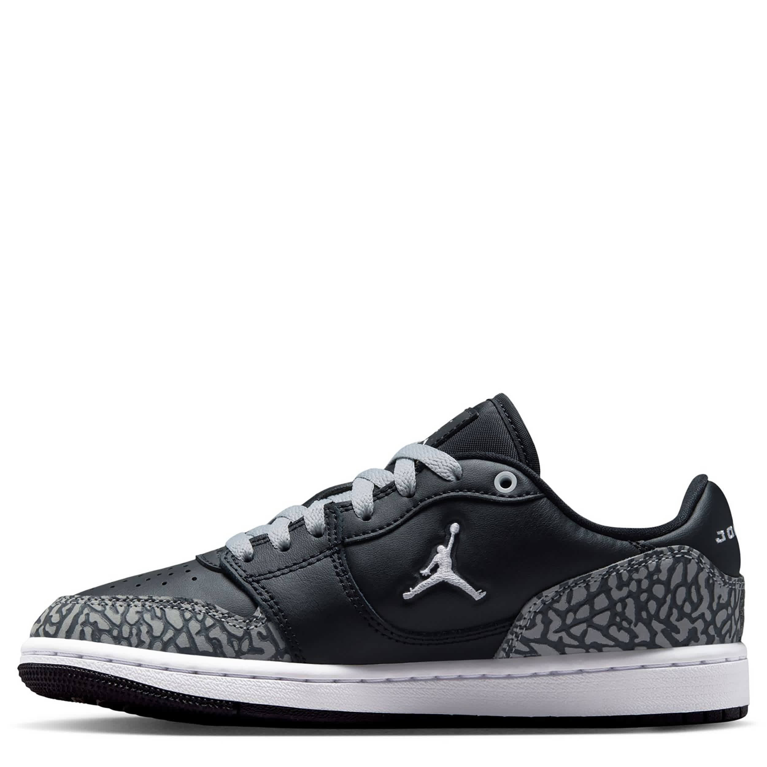 JORDAN-BOYS BIG KID COURT CONNECT SNEAKER-BLACK & GREY