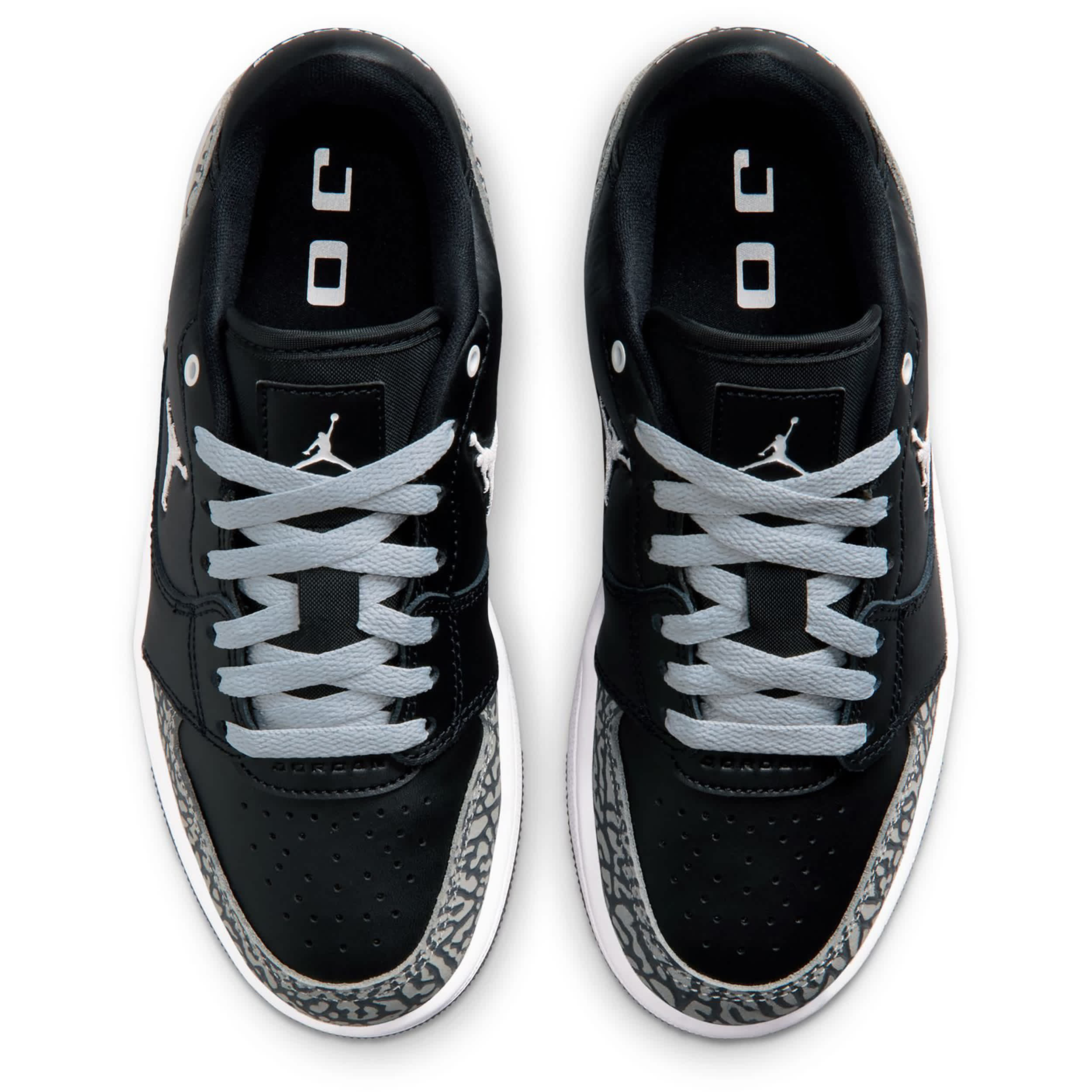 JORDAN-BOYS BIG KID COURT CONNECT SNEAKER-BLACK & GREY