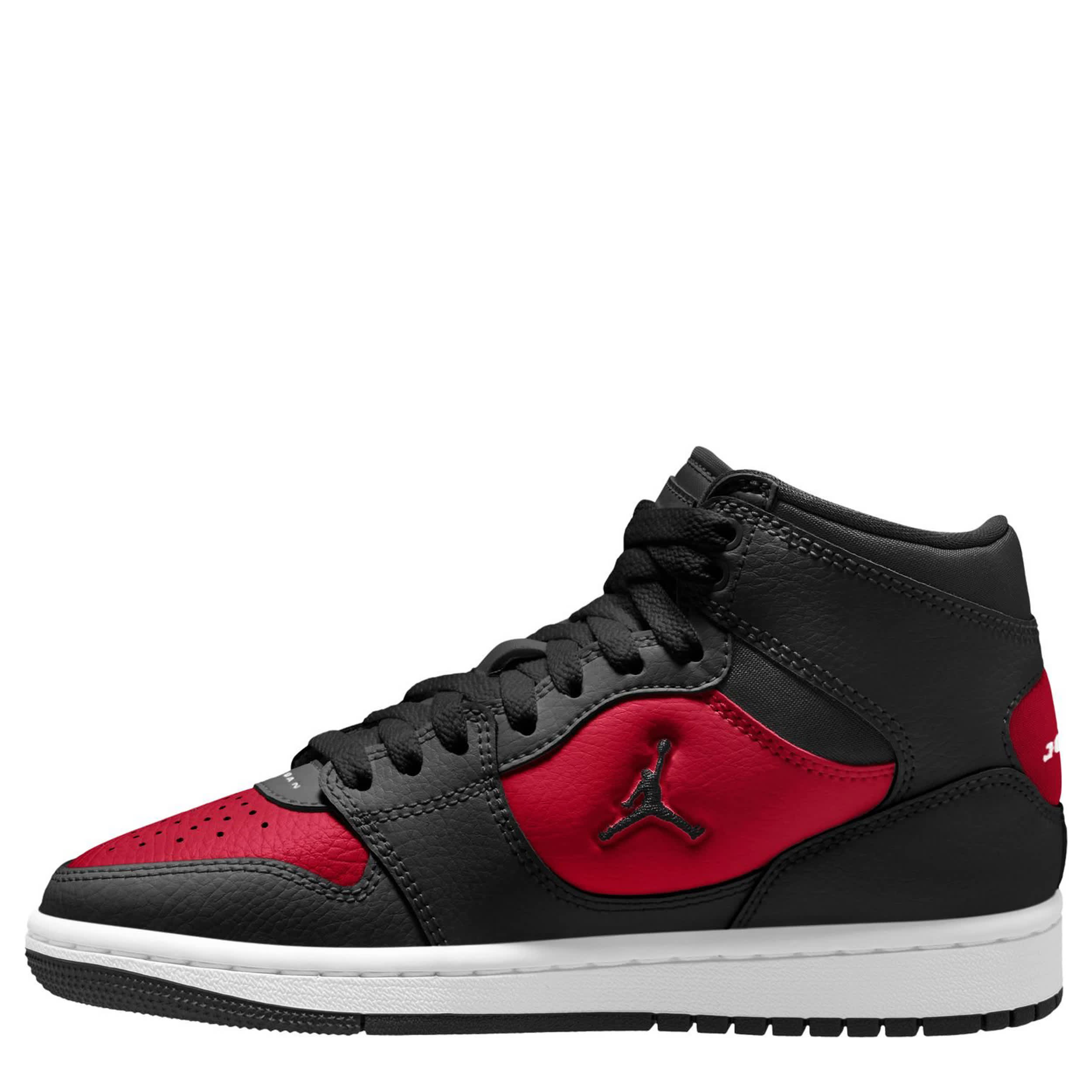 JORDAN-BOYS BIG KID COURT CONNECT MID SNEAKER-BLACK & RED