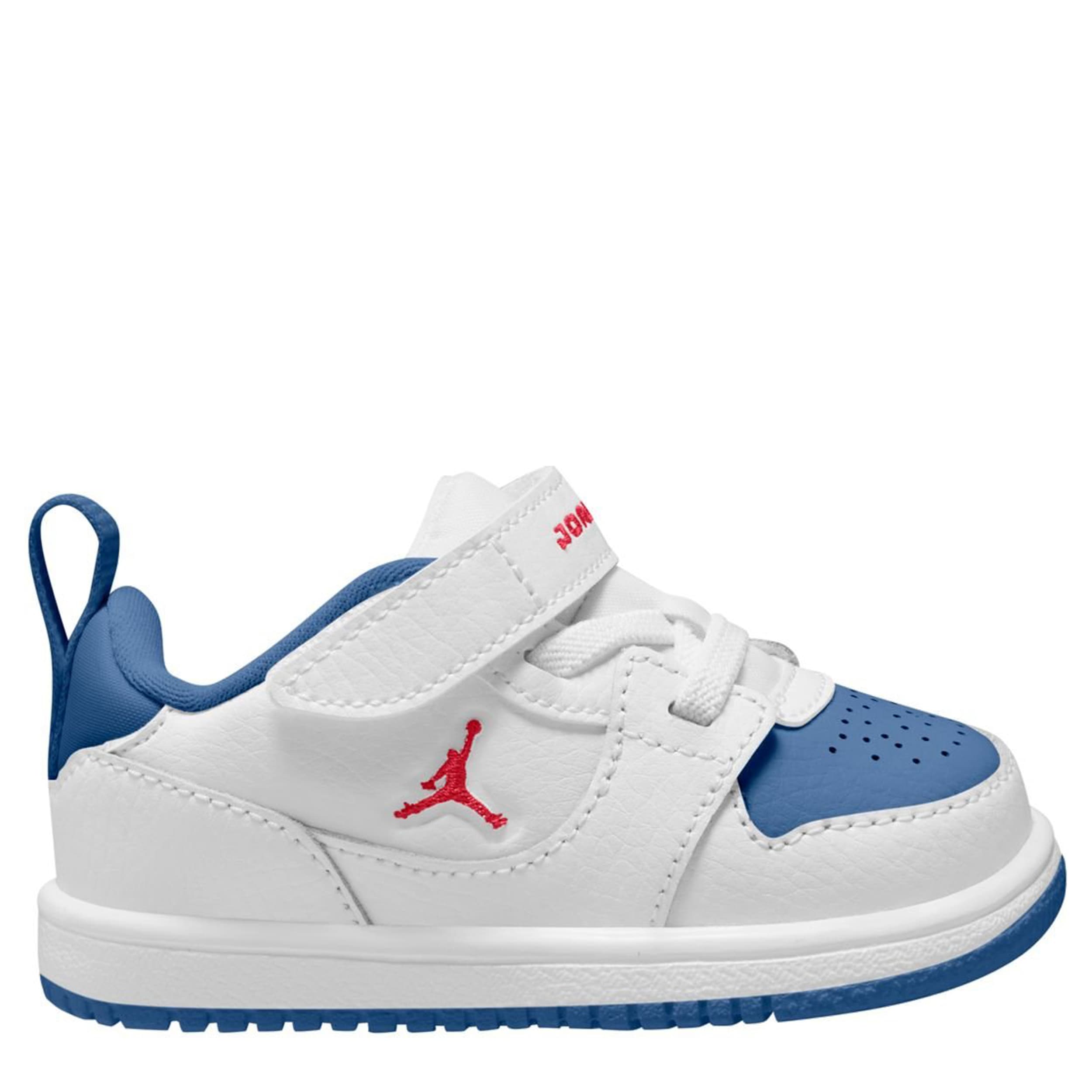 JORDAN-BOYS TODDLER COURT CONNECT SNEAKER-WHITE & BLUE