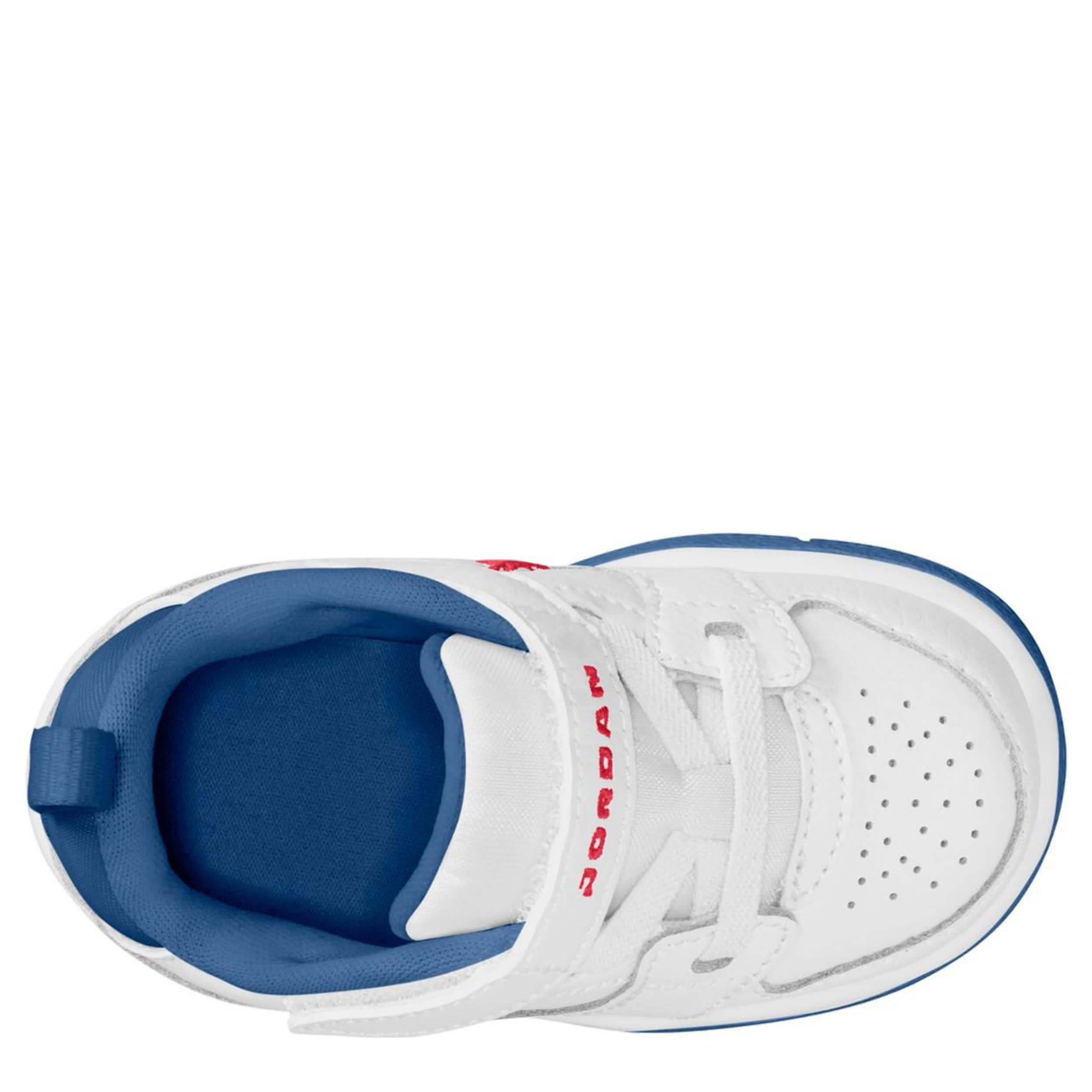 JORDAN-BOYS TODDLER COURT CONNECT SNEAKER-WHITE & BLUE