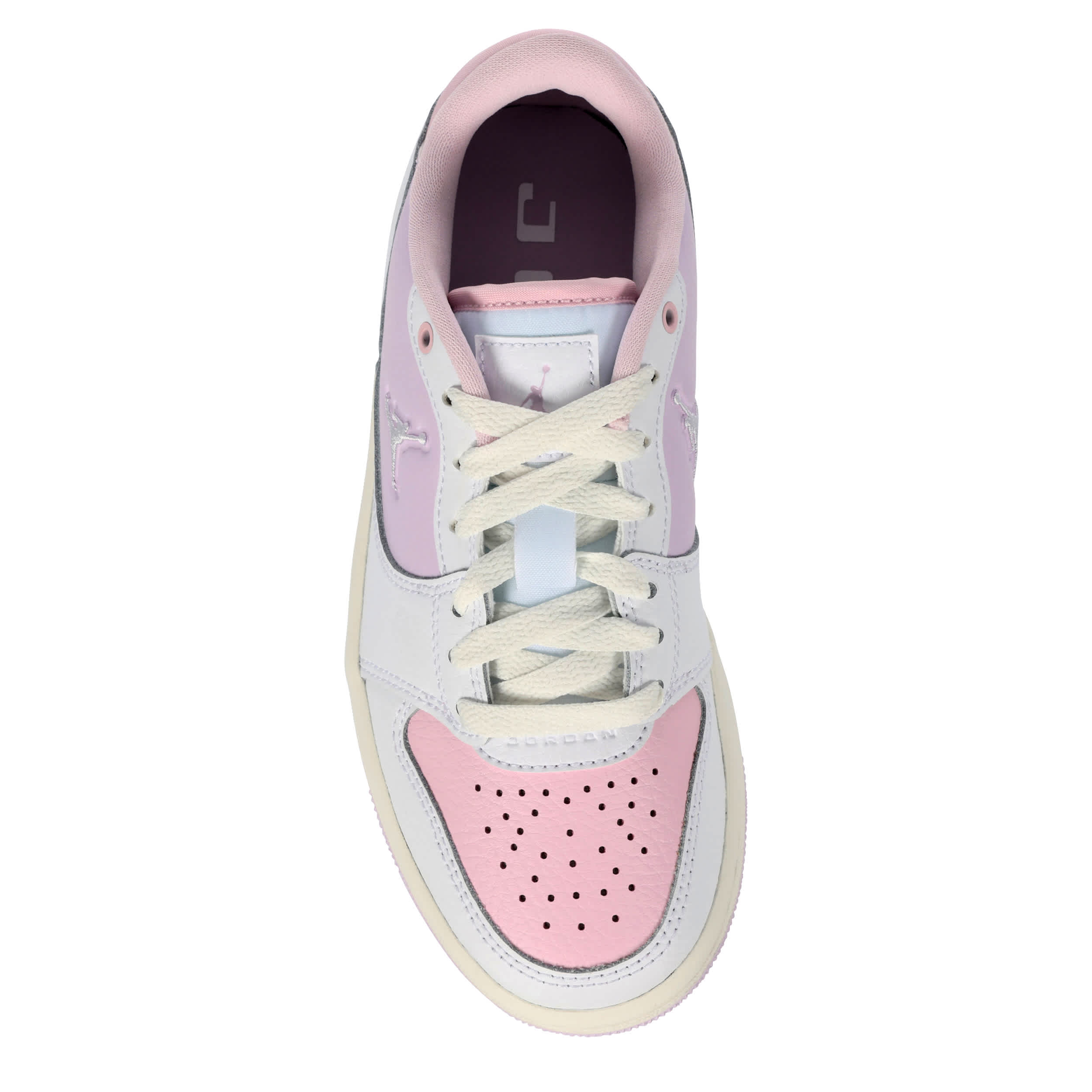 JORDAN-GIRLS BIG KID COURT CONNECT SNEAKER-WHITE & LILAC